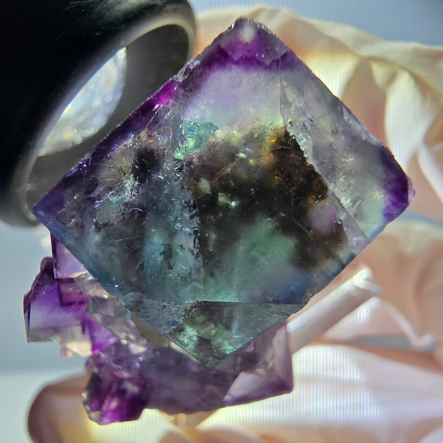 Rare Fluorite Cube Specimen, green purple Okorusu, Namibia 35*27*20mm