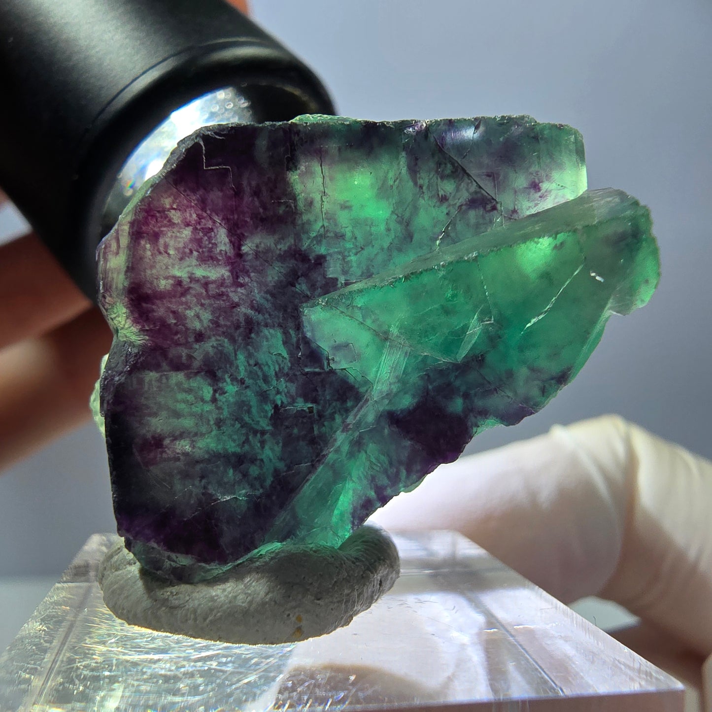 Rare Fluorite Cube Specimen, green purple Okorusu, Namibia 29*28*19mm