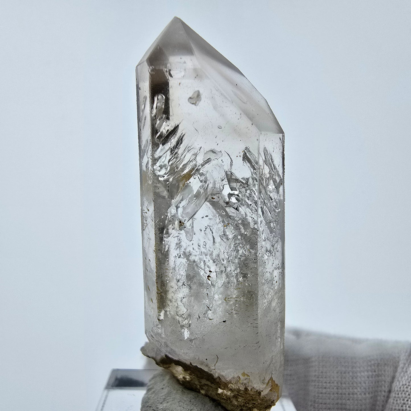 Enhydro Phantom Smoky Quartz Points 2x Bubble Goboboseb, Namibie 52*19*15mm