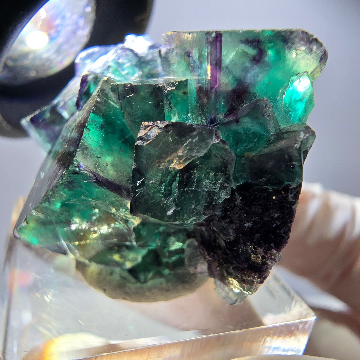 Rare Fluorite Cube Specimen, green purple Okorusu, Namibia 42*25*17mm