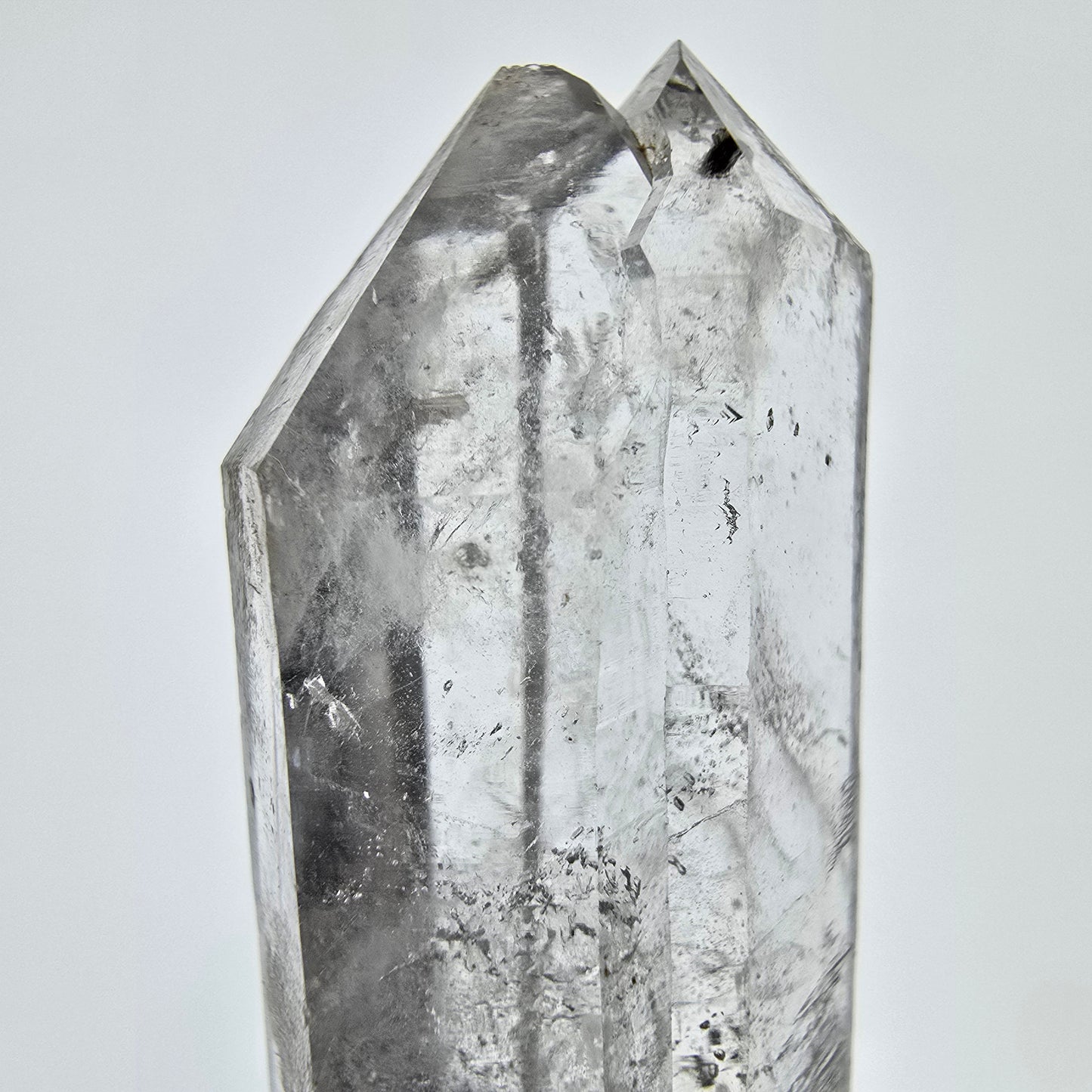 Sceptre DT en quartz fumé squelette Enhydro, 1x pochette Saint-Valentin à bulles, Namibie 50 x 20 x 14 mm