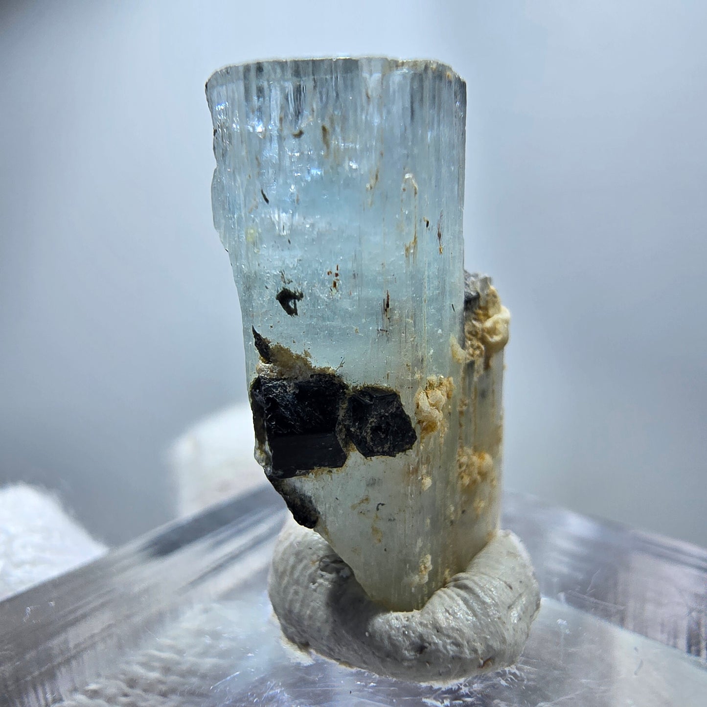 Seltener Aquamarin X mit Schörl Turmalin Erongo, Namibia 22*14*9mm