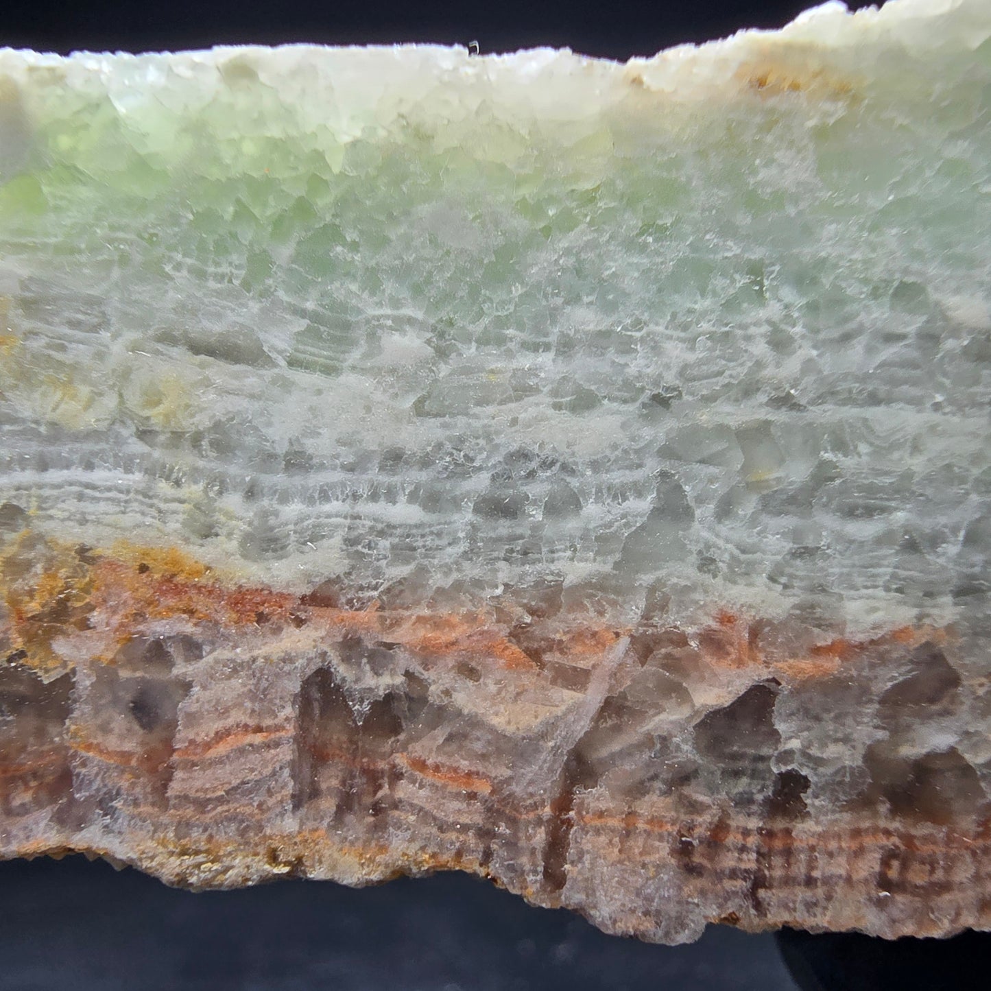 Schöner Fluorit Anschnitt grün rot 114*39*15mm Unbekannt Mineraliensammlung