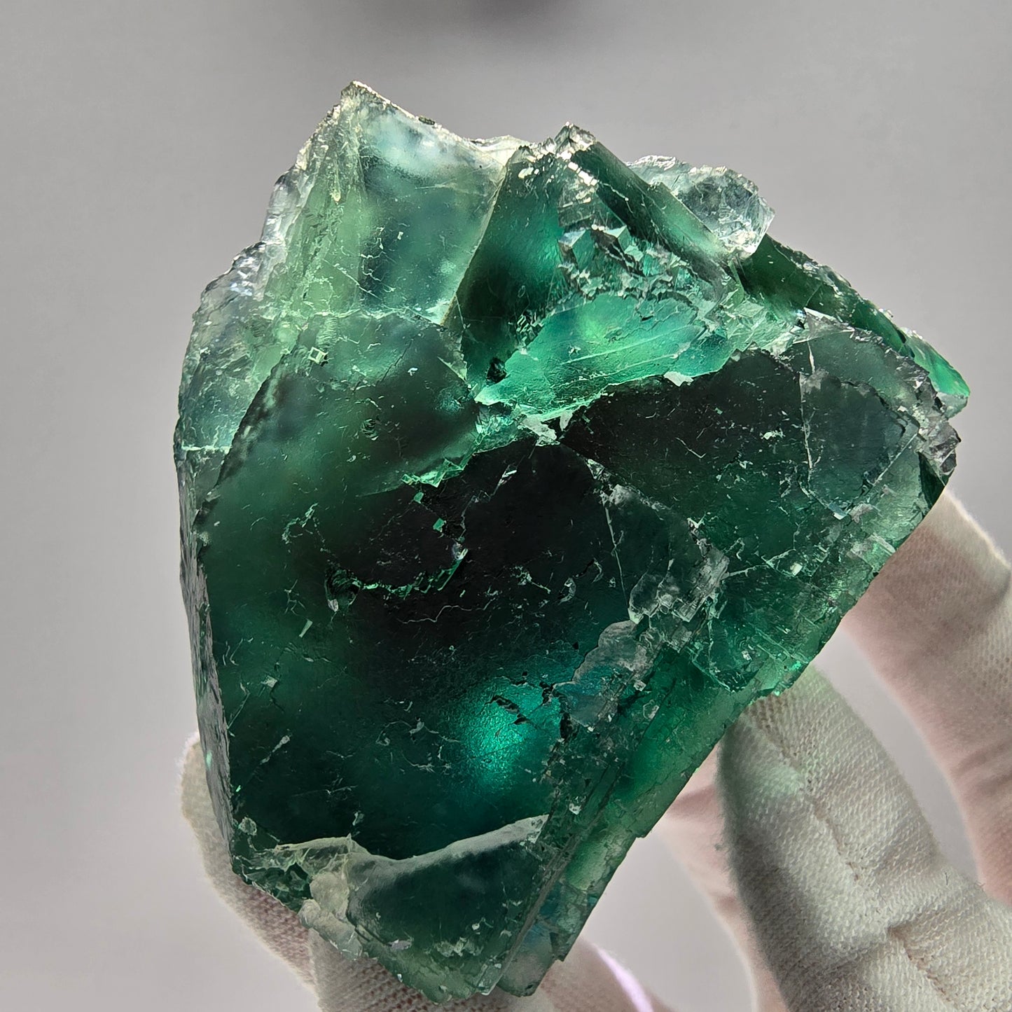Große Phantom Fluorit Würfel Stufe grün gelb Okorusu Namibia 73*67*38mm Sammlung