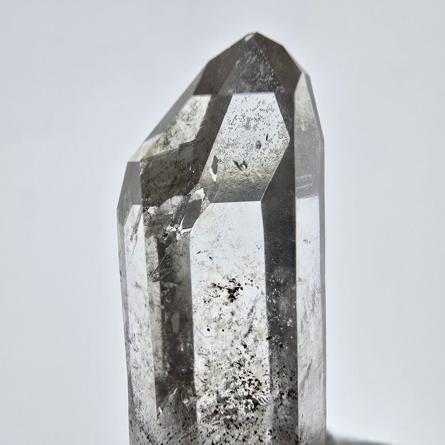 Sceptre DT en quartz fumé squelette Enhydro, 1x pochette Saint-Valentin à bulles, Namibie 54 x 18 x 15 mm