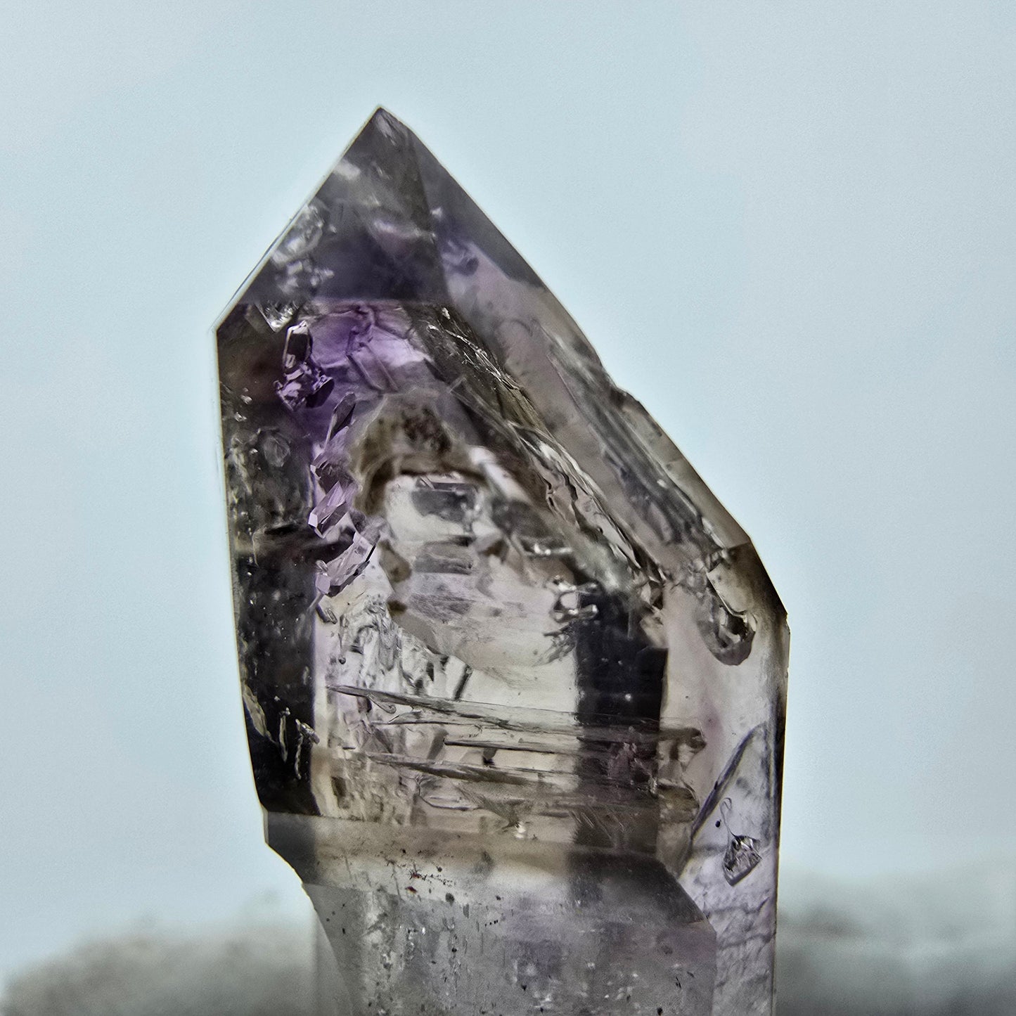 Sceptre d'améthyste fantôme Enhydro 2x Bubble Goboboseb, Namibie 38*20*16mm Collection
