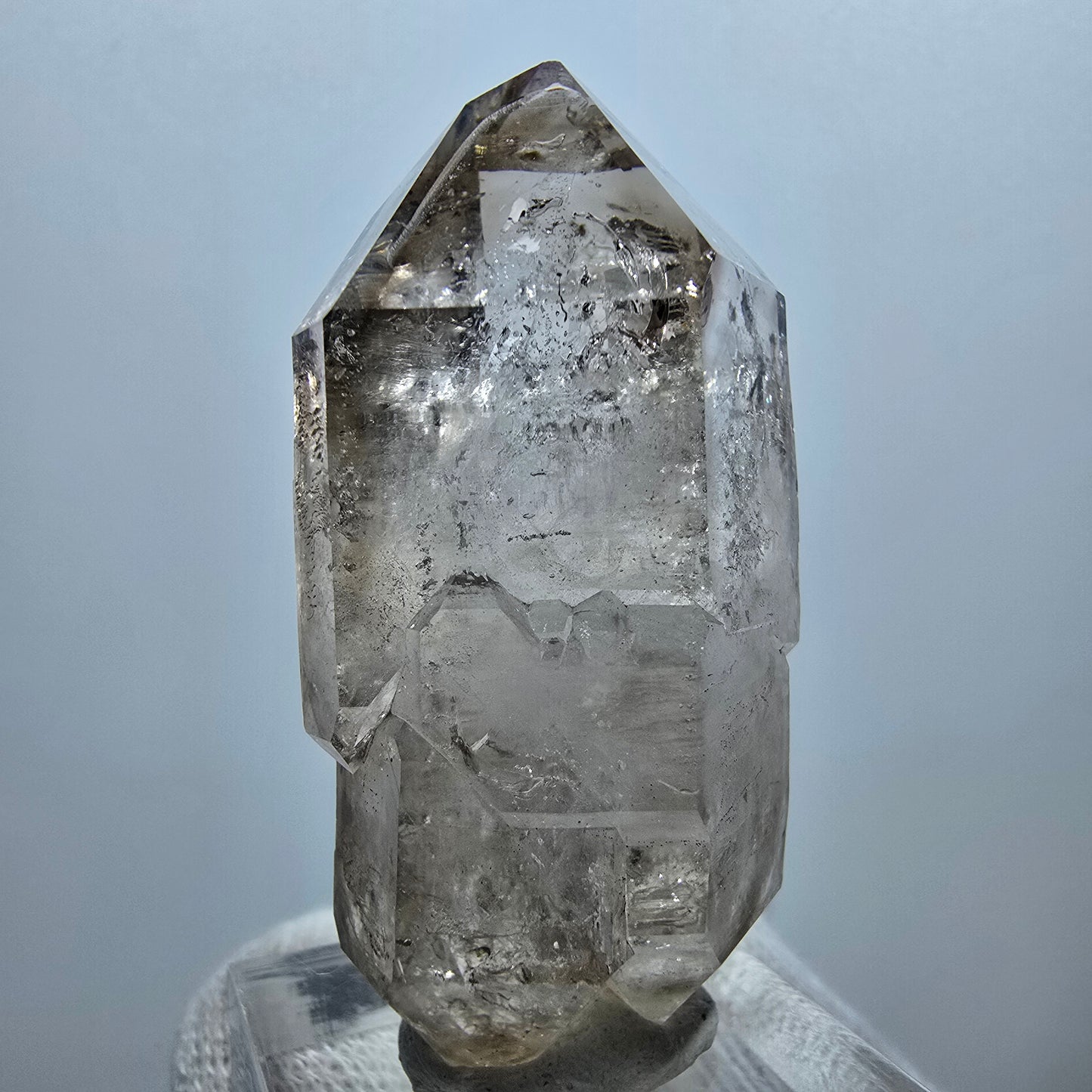 Klare Phantom Rauchquarz DT Zepter Spitze Goboboseb, Namibia 51*25*20mm