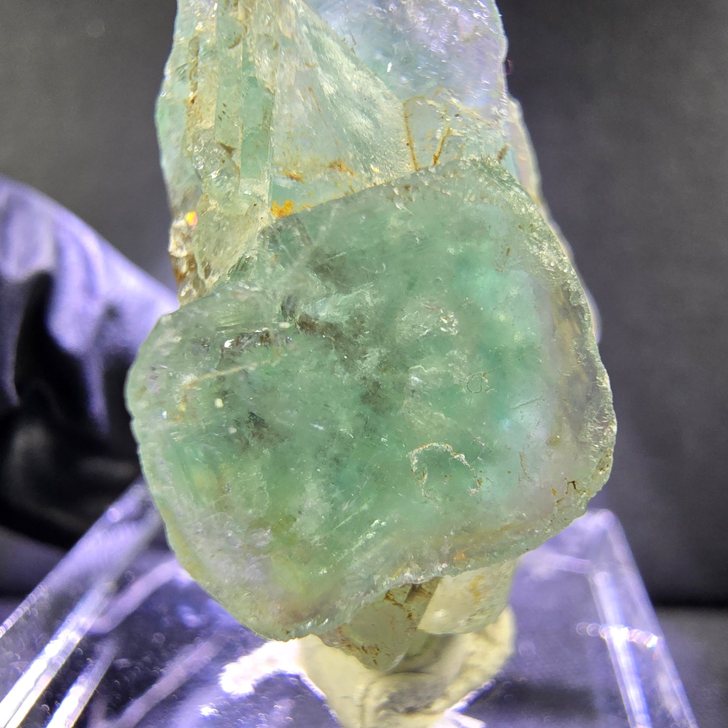 Glasklare Phantom Fluorit Würfel Stufe grün 31*26*16mm Okorusu, Namibia Sammlung