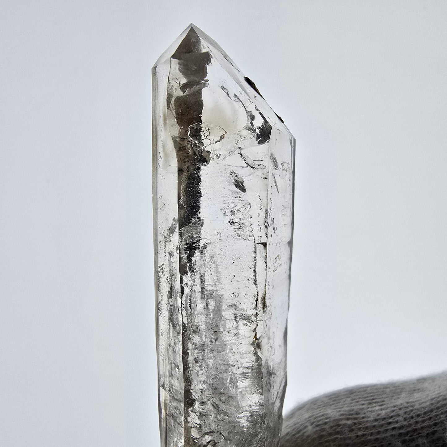 Sceptre squelette en quartz fumé Enhydro, 1 pochette bulle Saint-Valentin, Namibie 65 x 20 x 14 mm