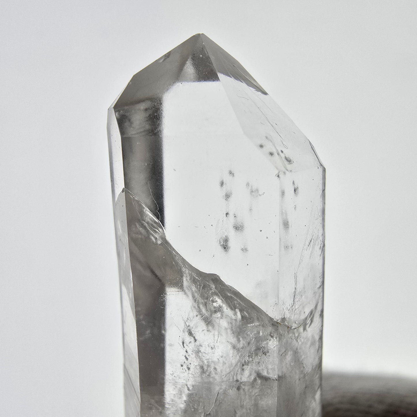 Phantom Smoky Quartz DT Scepter Valentine Pocket Gobo. Namibia 47*17*19mm