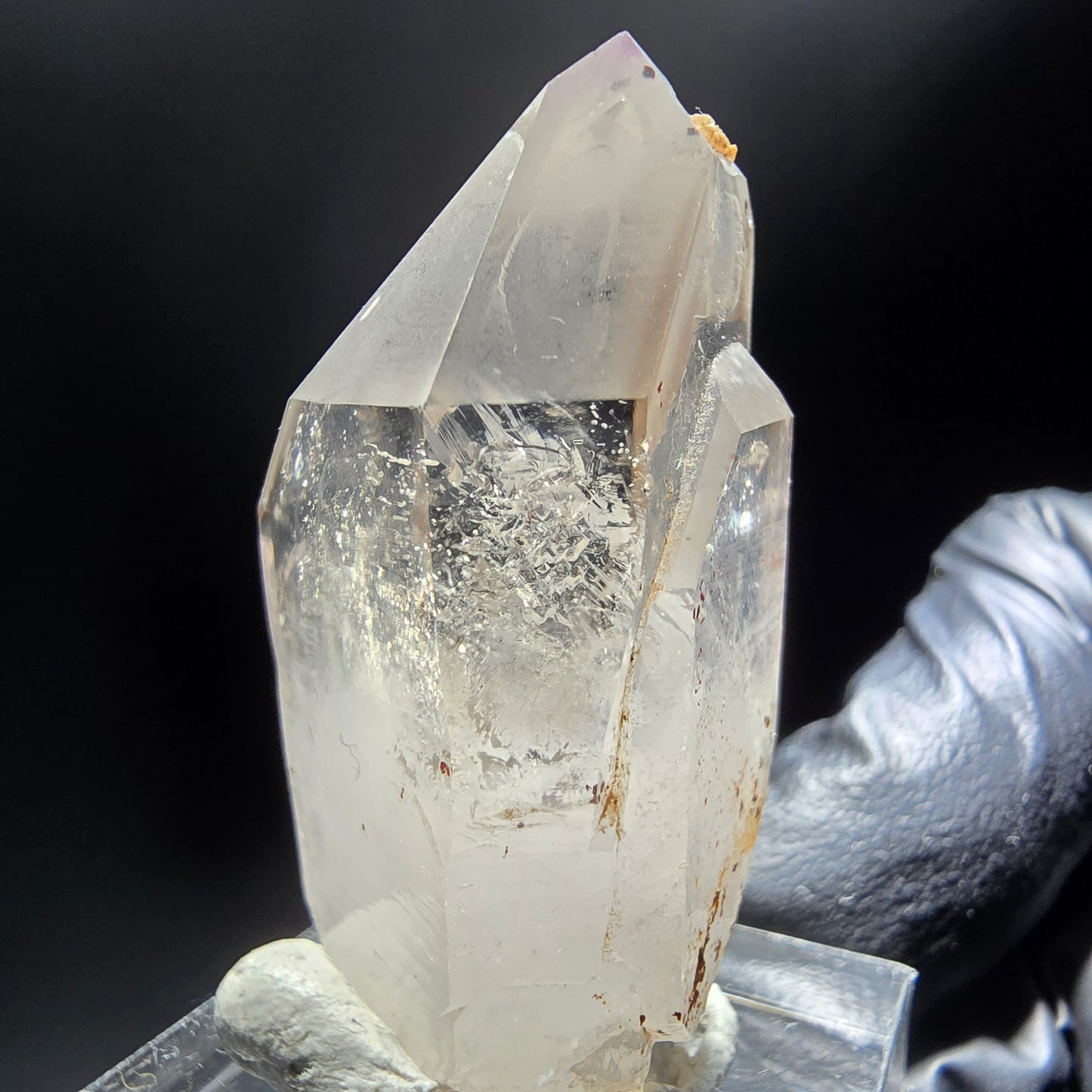 Klare Phantom Rauchquarz Zepter Spitze Goboboseb, Namibia 41*22*18mm Sammlung