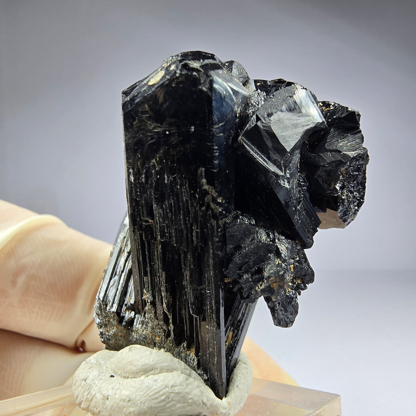 Seltene Schörl Turmalin Stufe schwarz 39*31*26mm Erongo, Namibia Sammlung