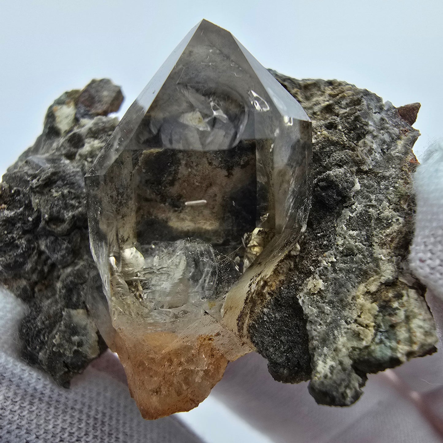 Phantom Rauchquarz Zepter auf Matrix Goboboseb, Namibia 39*33*20mm Sammlung