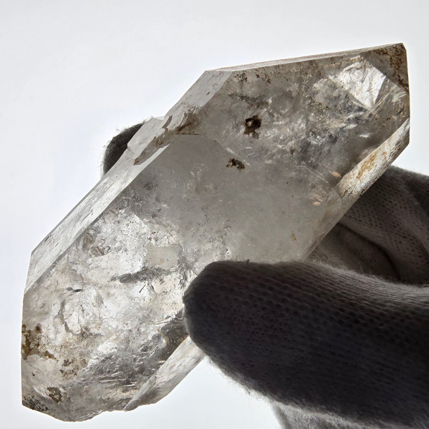 Skeleton Smoky Quartz DT Scepter, UV Calcite Valentine Pocket, Namibia 86*37*24mm