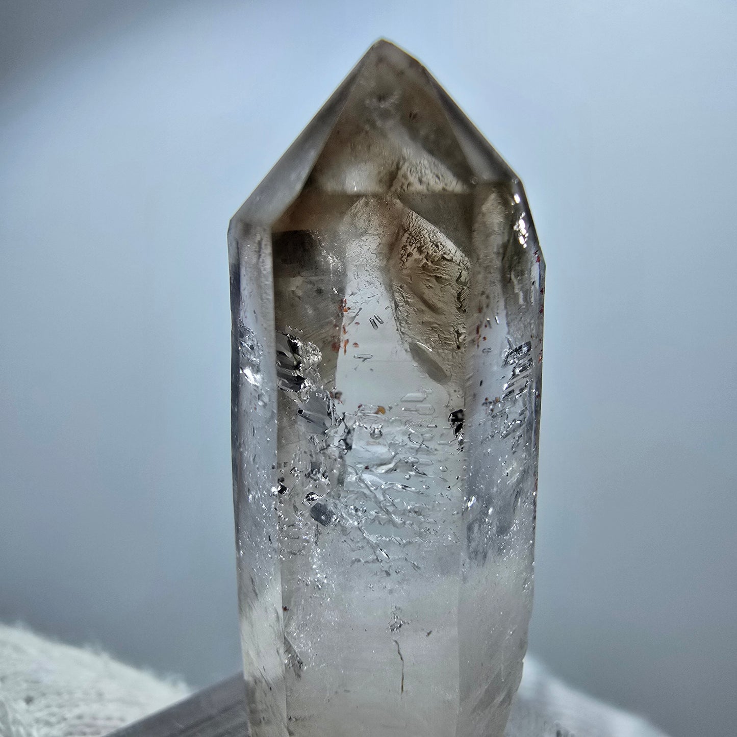 Enhydro Phantom Smoky Quartz Scepter, 1x Bubble Goboboseb, Namibia 39*12*14mm
