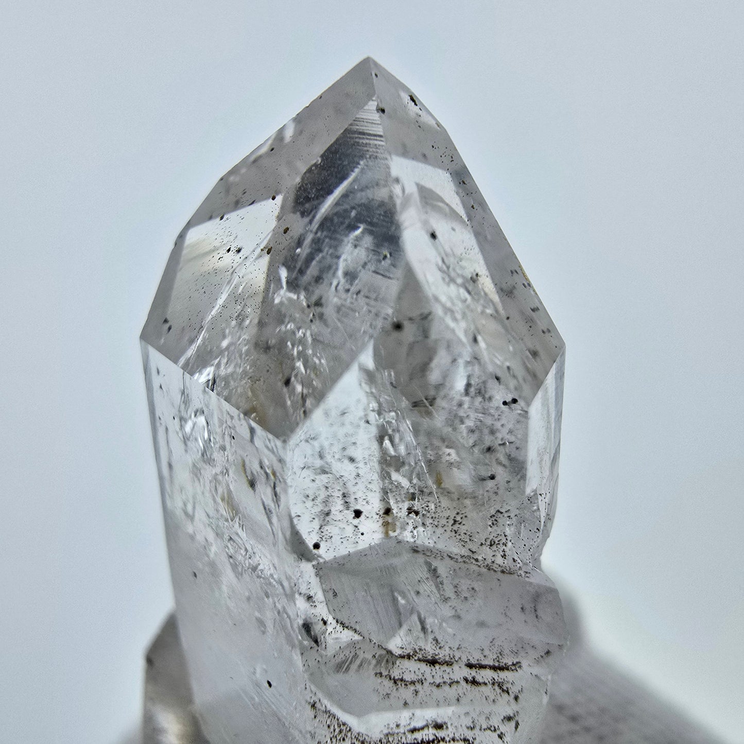 Lemurian Phantom Hämatit Quarz Spitze Streep Mine, Goboboseb, Namibia 42*22*16mm