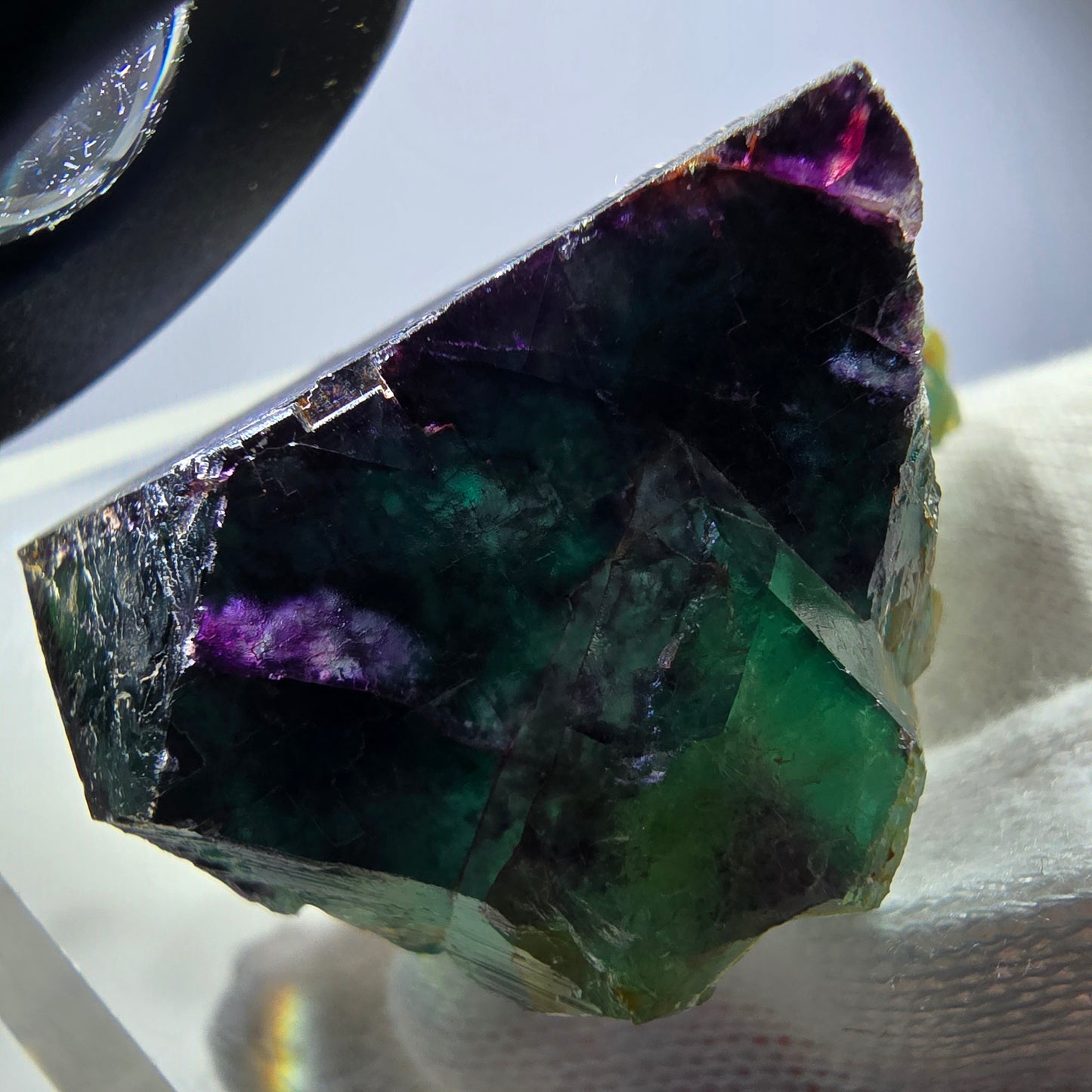 Phantom Fluorit Würfel Stufe, parkettiert grün lila Okorusu, Namibia 59*45*25mm