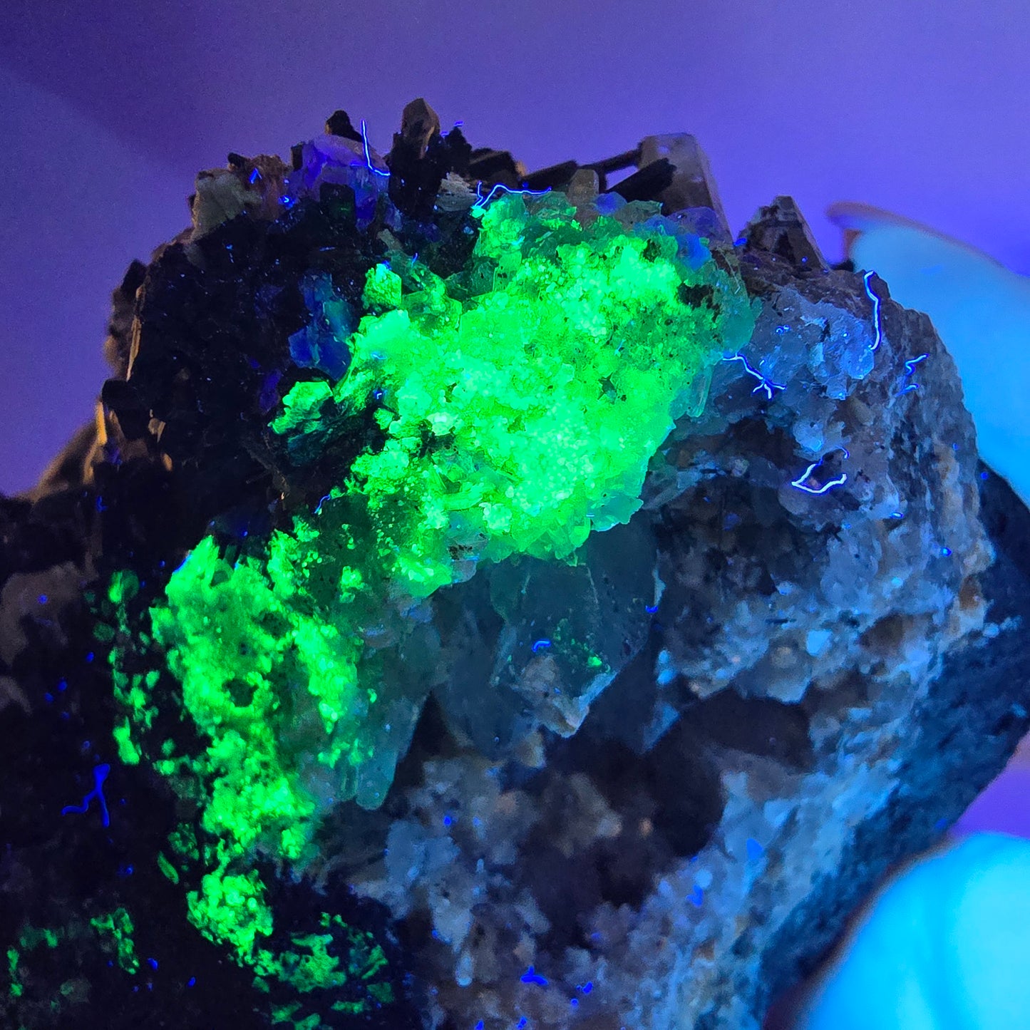 XL Phantom Fluorit Muskovit Hyalit Rauchquarz Schörl Turmalin Erongo, Namibia 132*116*98mm