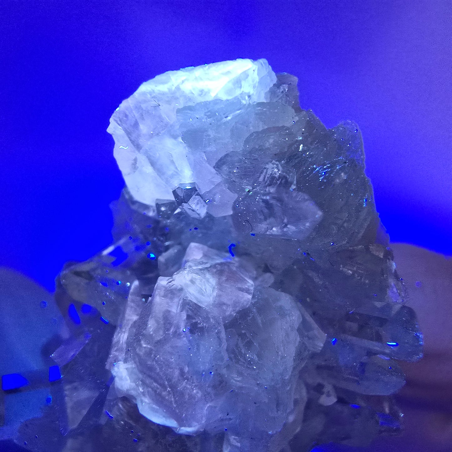 Spécimen de quartz clair, de préhnite et de calcite Streep Mine, Goboboseb, Namibie 37*29*17 mm
