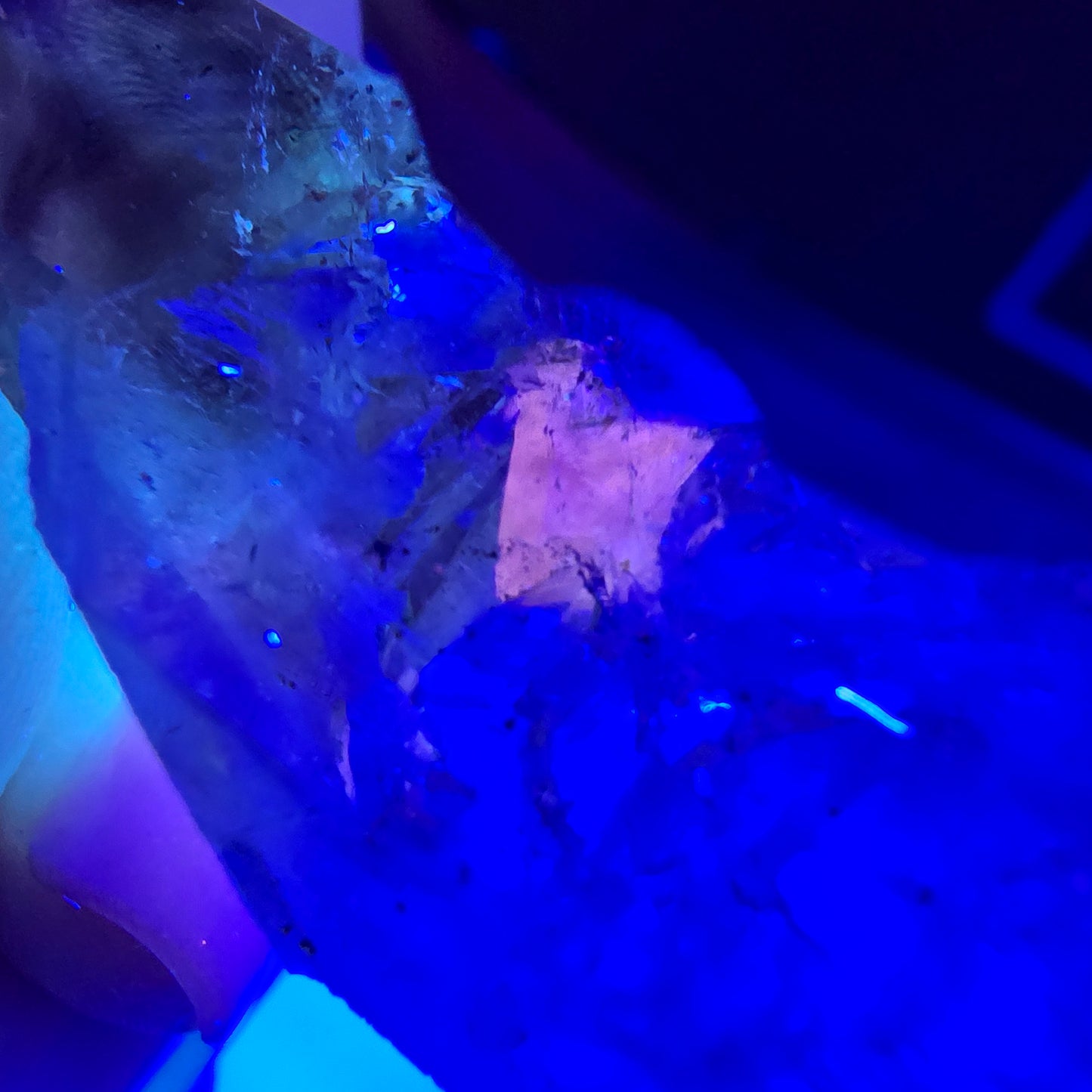 Sceptre d'améthyste hématite Enhydro, mine de calcite UV Streep, Namibie 81 x 22 x 21 mm
