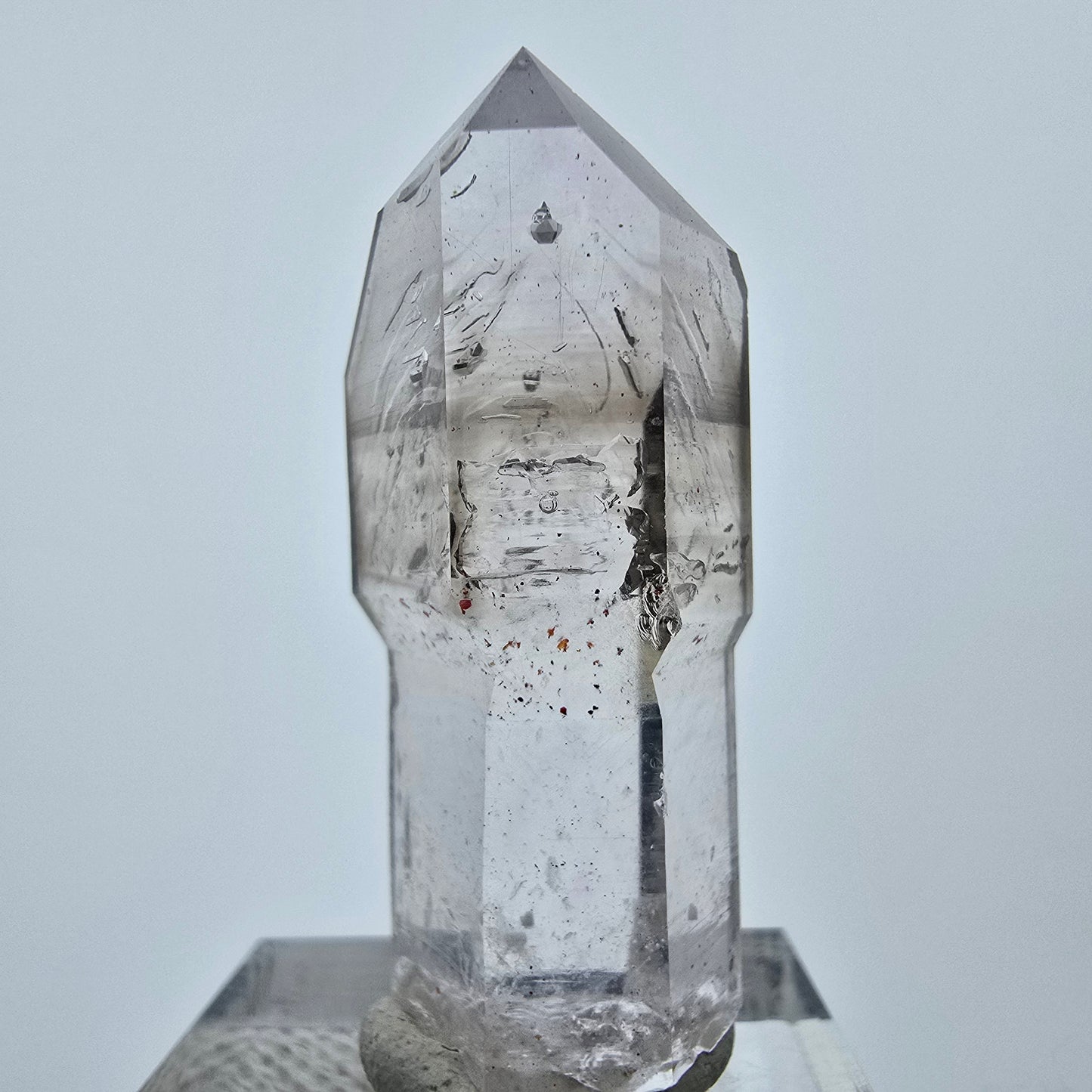 Enhydro Phantom Rauchquarz Lemurian Zepter 3x Blase Goboboseb Namibia 39*16*15mm