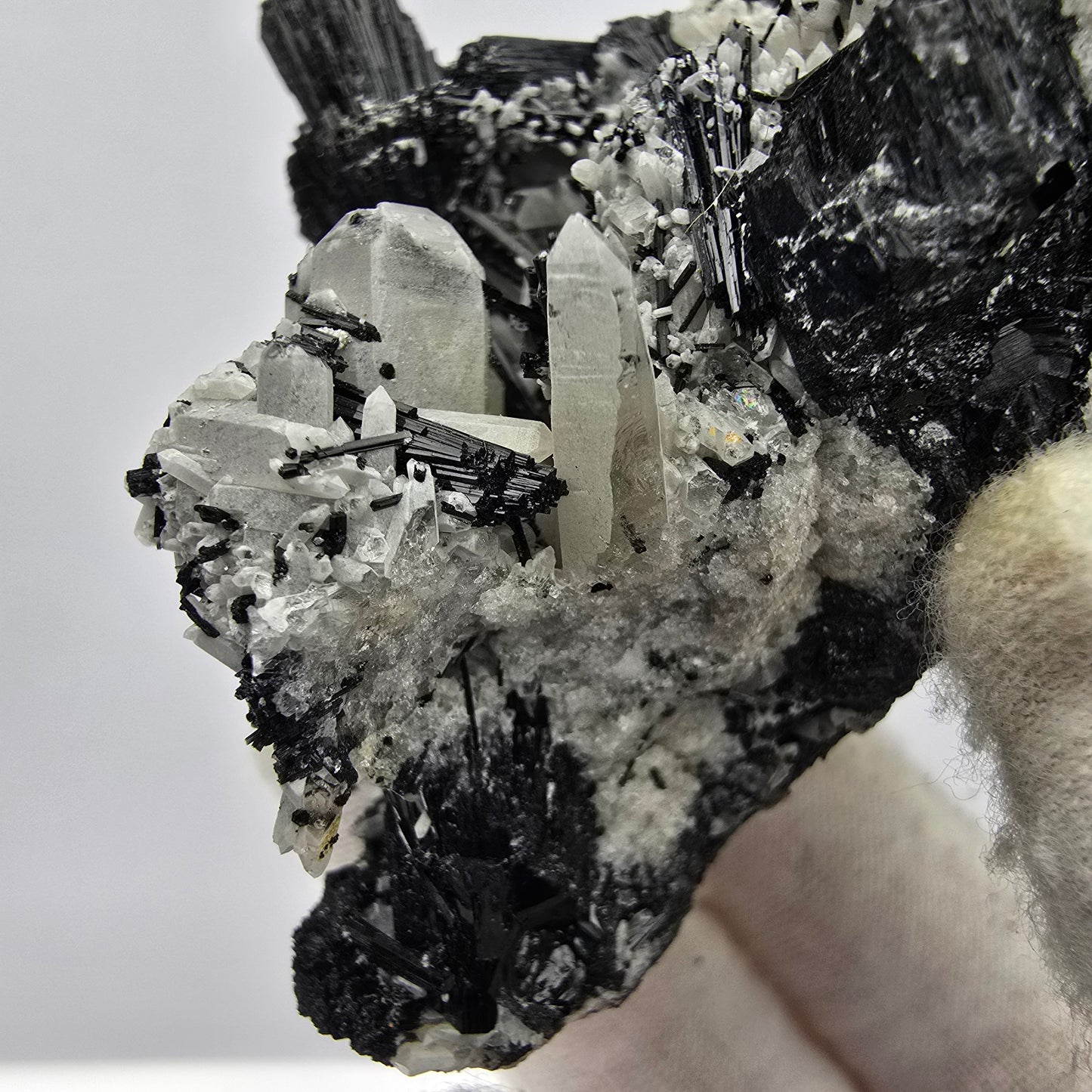 Seltene Schörl Turmalin, Quarz Stufe Erongo, Namibia 74*54*52mm Sammlung