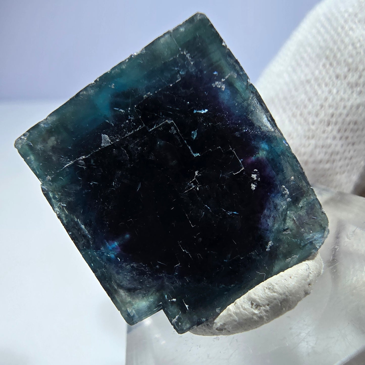 Phantom Fluorite Cube Specimen, Zonal - New Find! Okorusu, Namibia 28*18*18mm