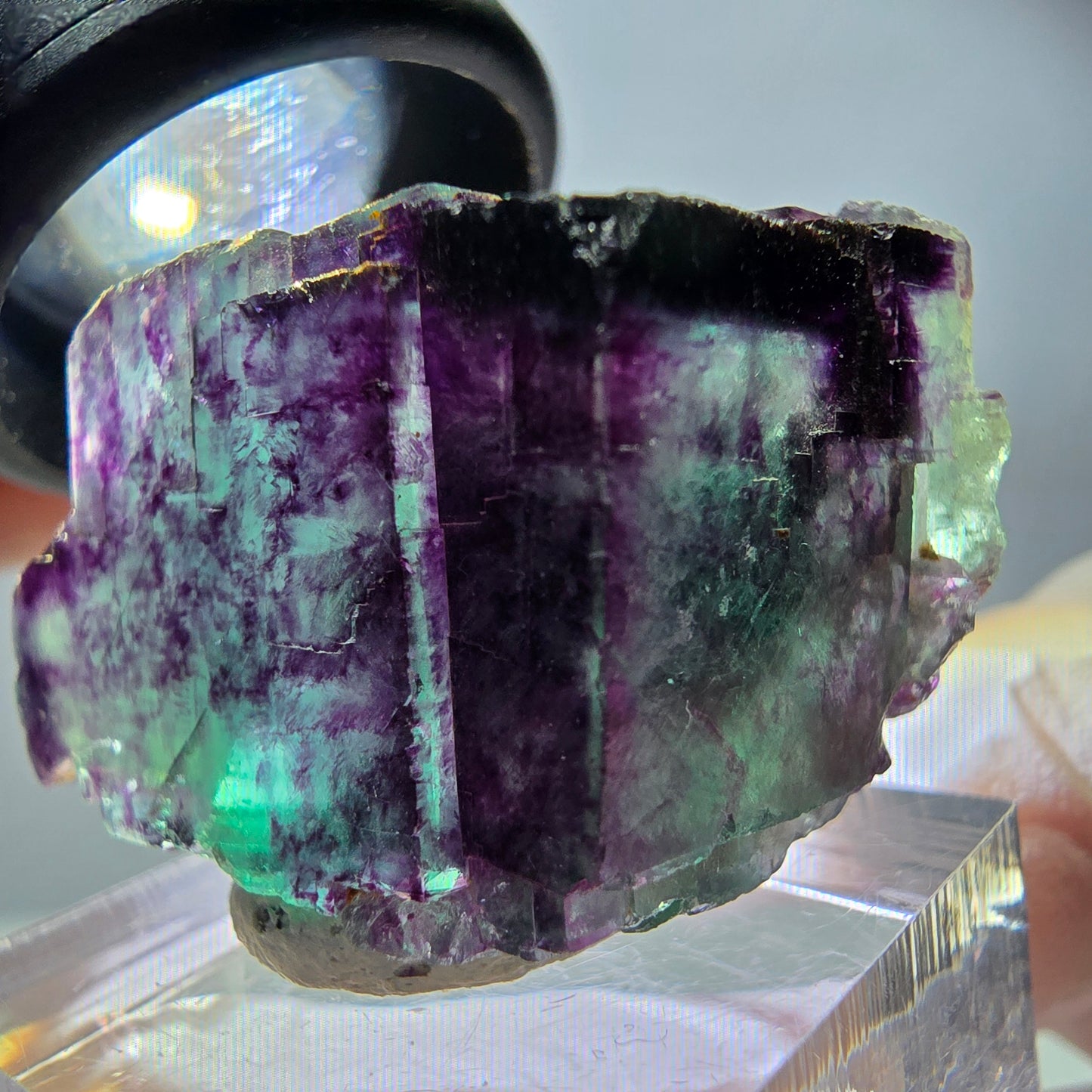 Rare Fluorite Cube Specimen, green purple Okorusu, Namibia 38*23*18mm