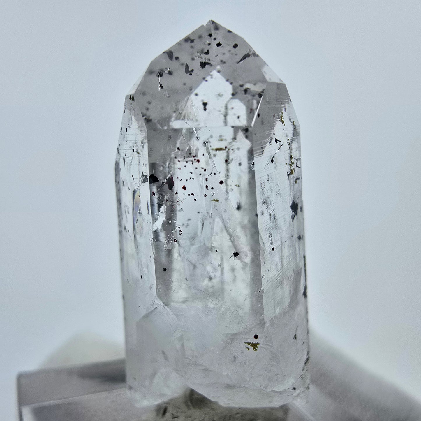 Klarer Harlekin Phantom Quarz Kristall Streep Mine, Goboboseb Namibia 34*16*13mm