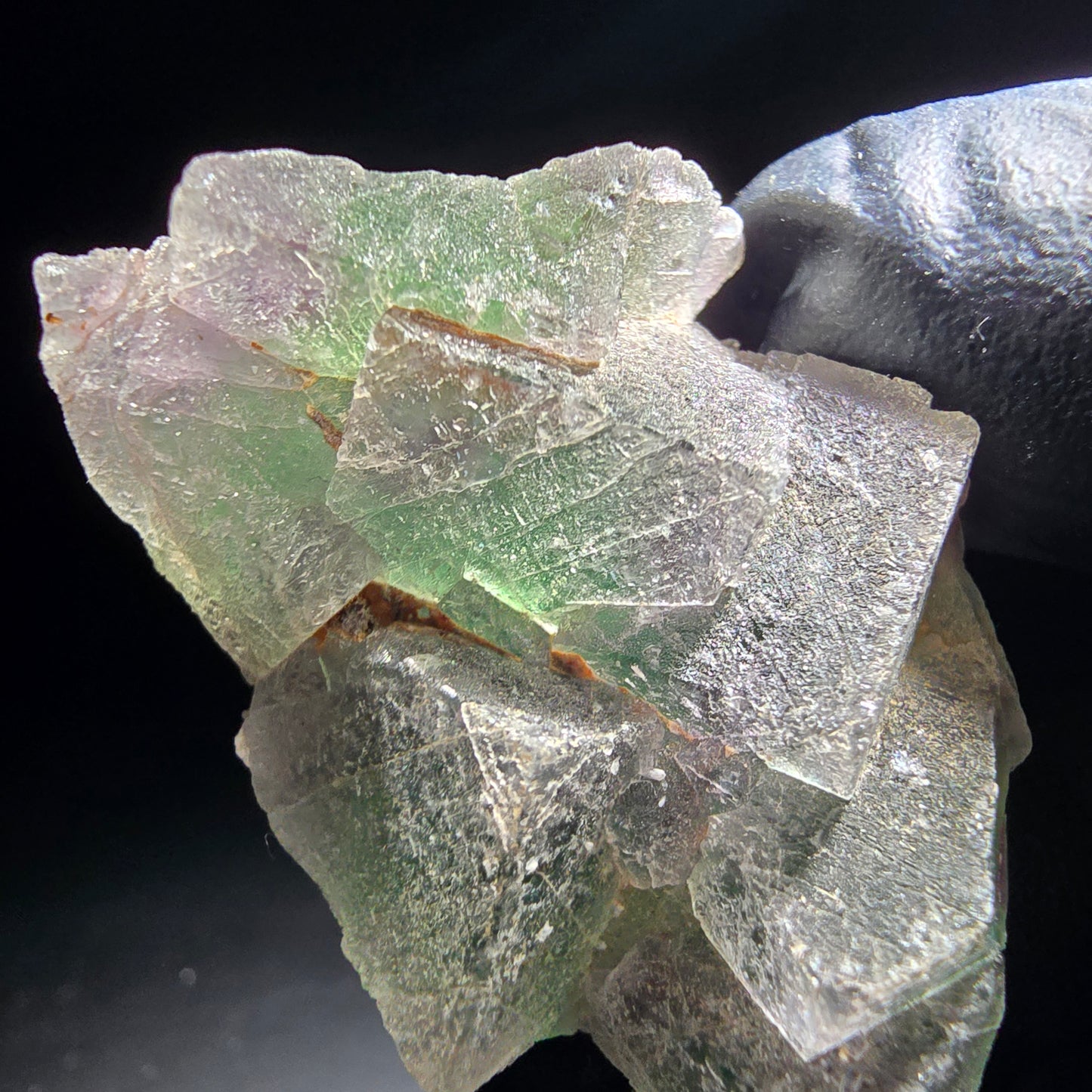 Phantom Fluorite Cube Tier Vert Violet Okorusu, Namibie 46*29*12mm Collection