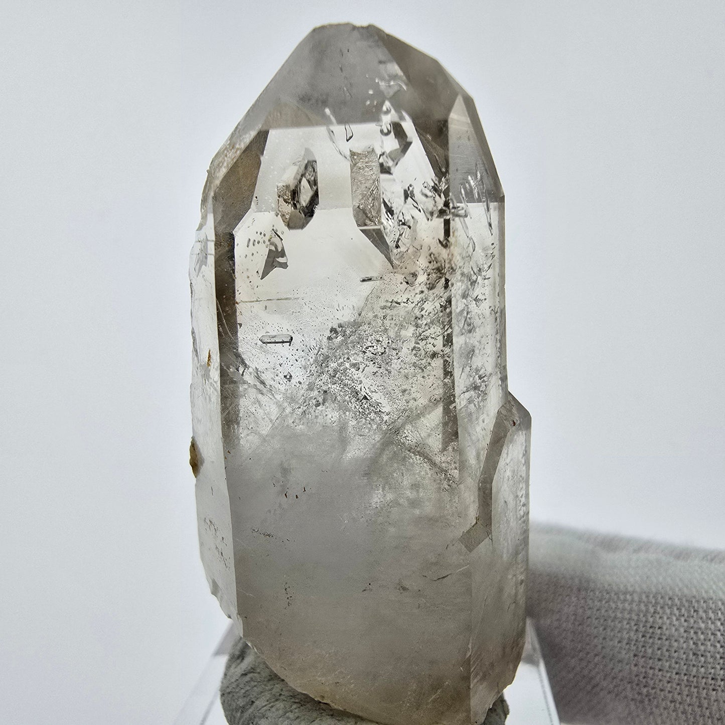 Enhydro Phantom Smoky Quartz Tip 1x Bubble Goboboseb, Namibie 47*23*14mm