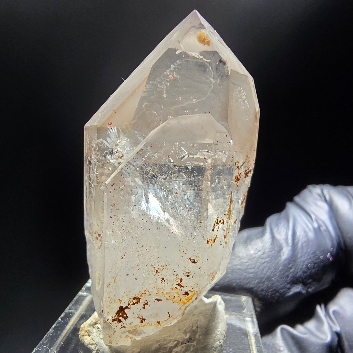 Klare Phantom Rauchquarz Zepter Spitze Goboboseb, Namibia 41*22*18mm Sammlung