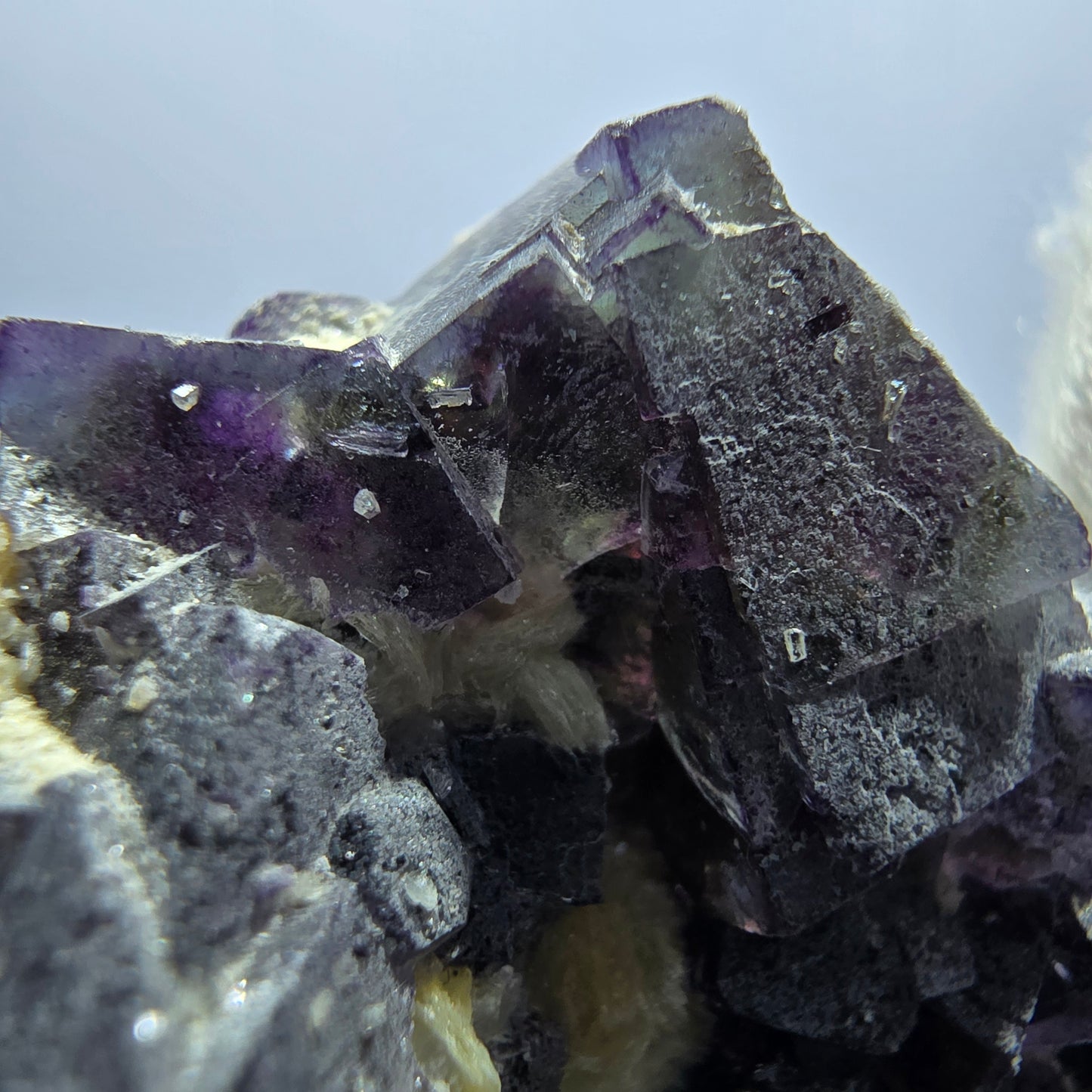 Colorful Phantom Fluorite Cubes Schorl Tourmaline Muscovite Erongo, Namibia 60*45*31mm