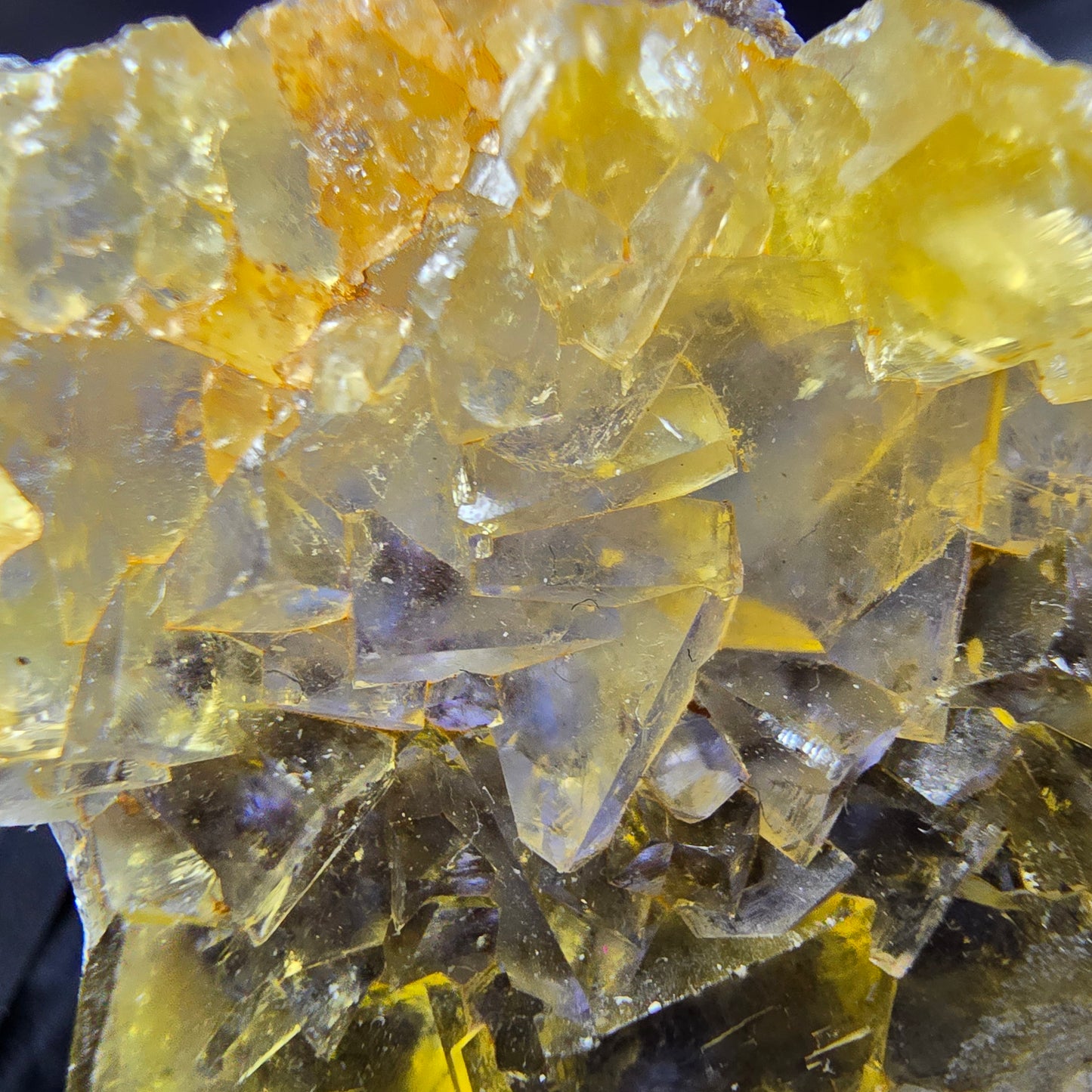 Seltene Honey Pocket Phantom Fluorit Stufe gelb grün 51*34*9mm Okorusu, Namibia