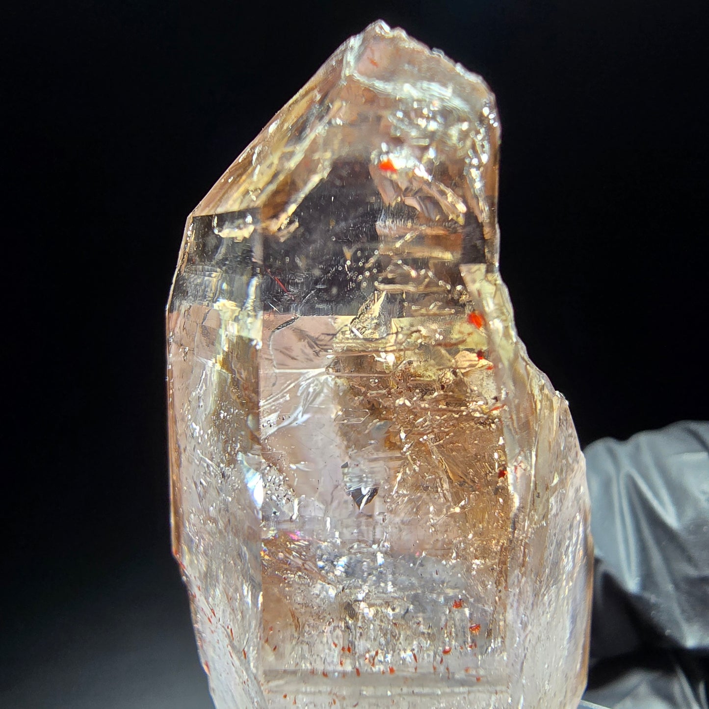 Klare Phantom Rauchquarz Zepter Spitze Goboboseb, Namibia 50*32*23mm Sammlung