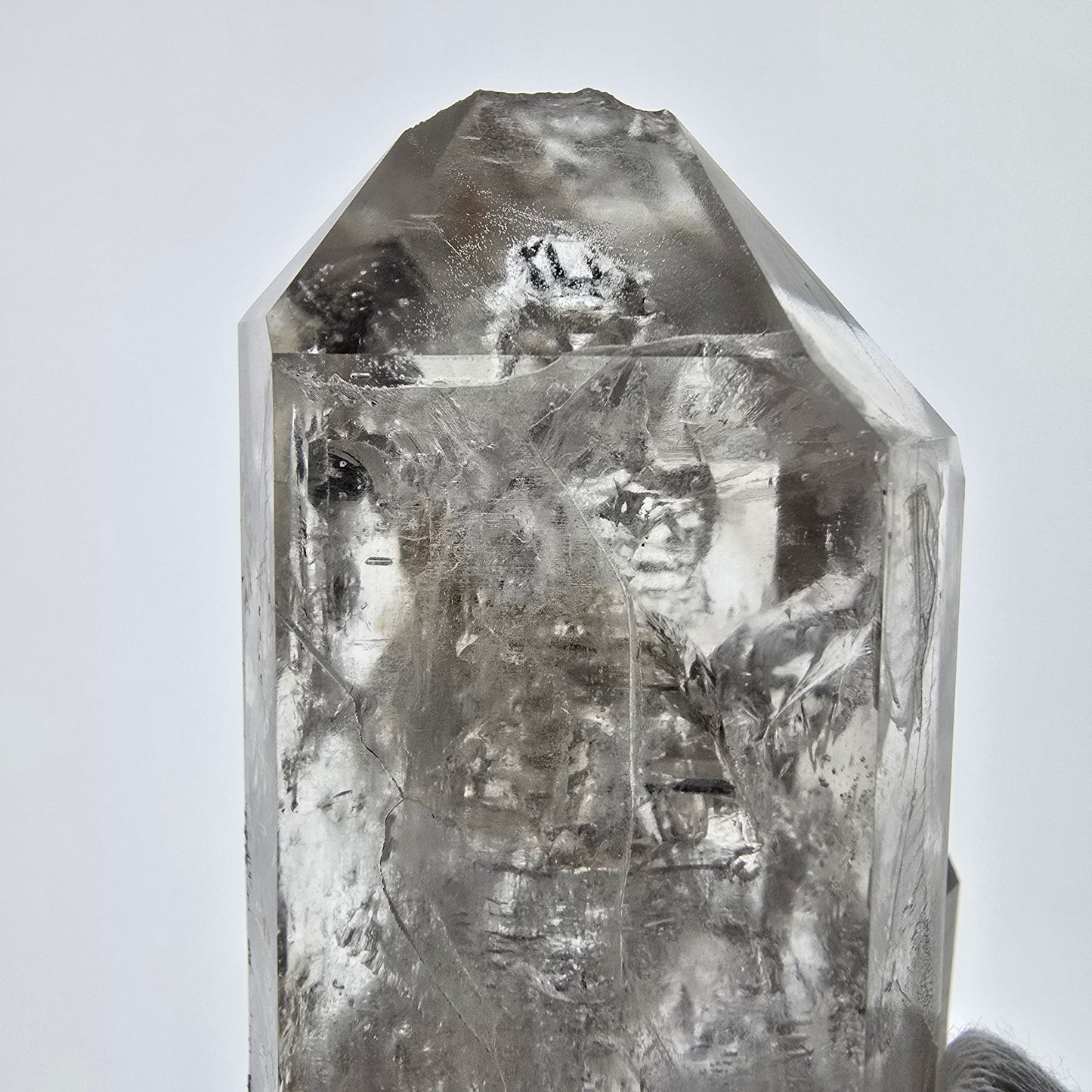Squelette Fantôme Quartz Fumé DT Sceptre Valentine Pocket Goboboseb Namibie 66*37*24mm