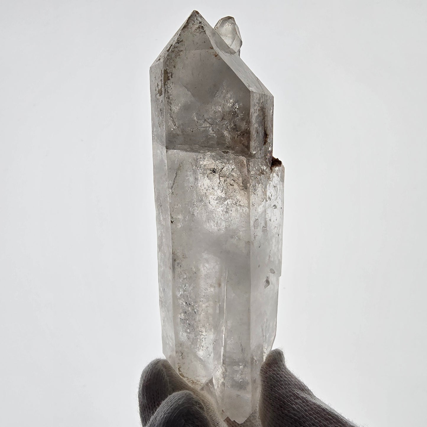 Gobo de poche Lemurian Phantom Skeleton en quartz fumé, DT Scepter Valentine. Namibie 117 x 36 x 29 mm