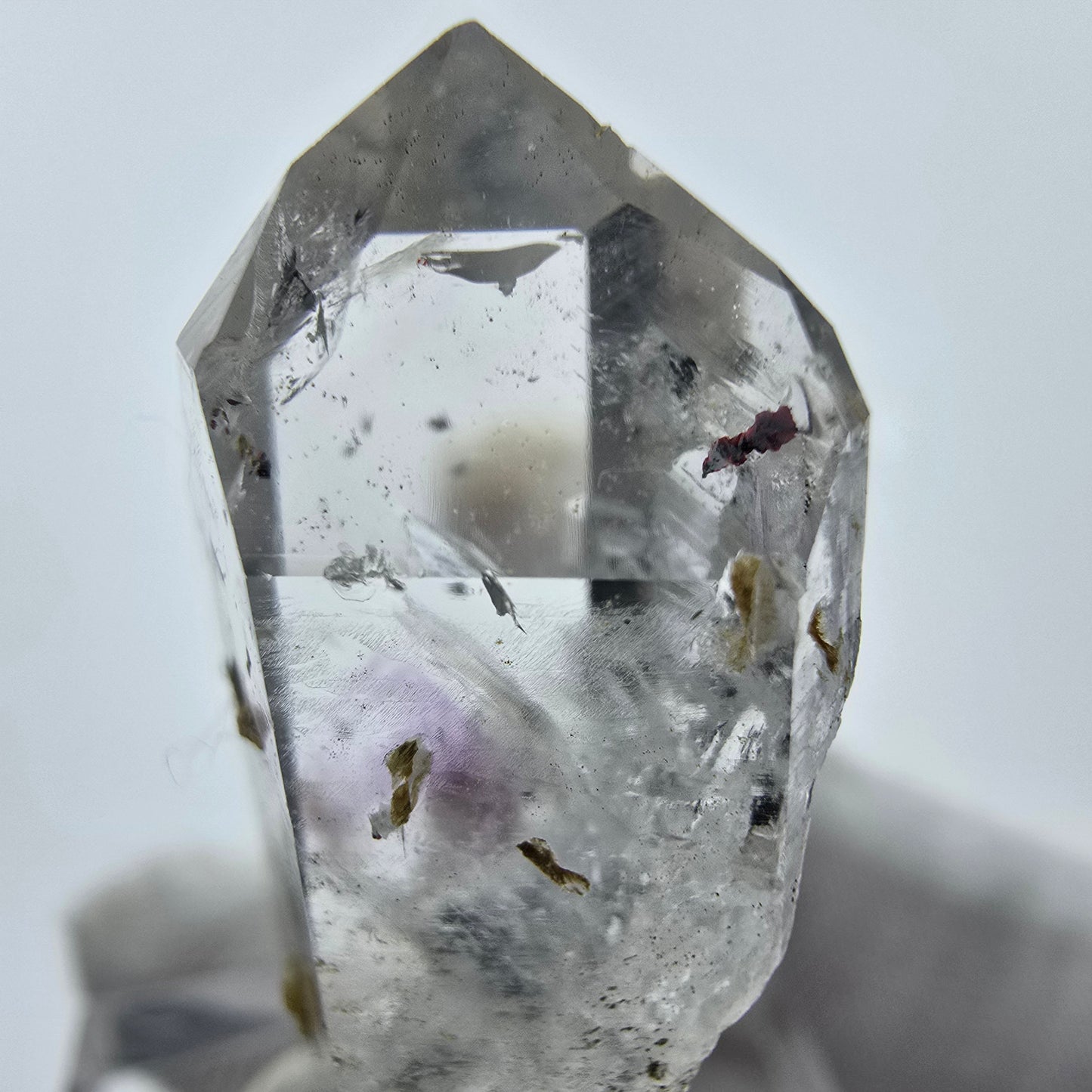 Klarer Phantom Amethyst mit Stilbit Streep Mine Goboboseb Namibia 37*16*11mm