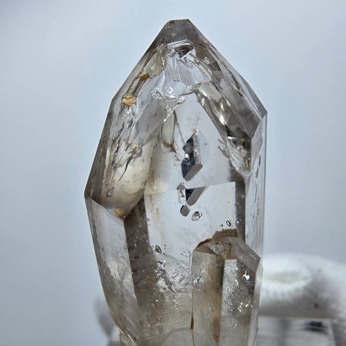 Klare Phantom Rauchquarz DT Zepter Spitze Goboboseb, Namibia 39*16*13mm