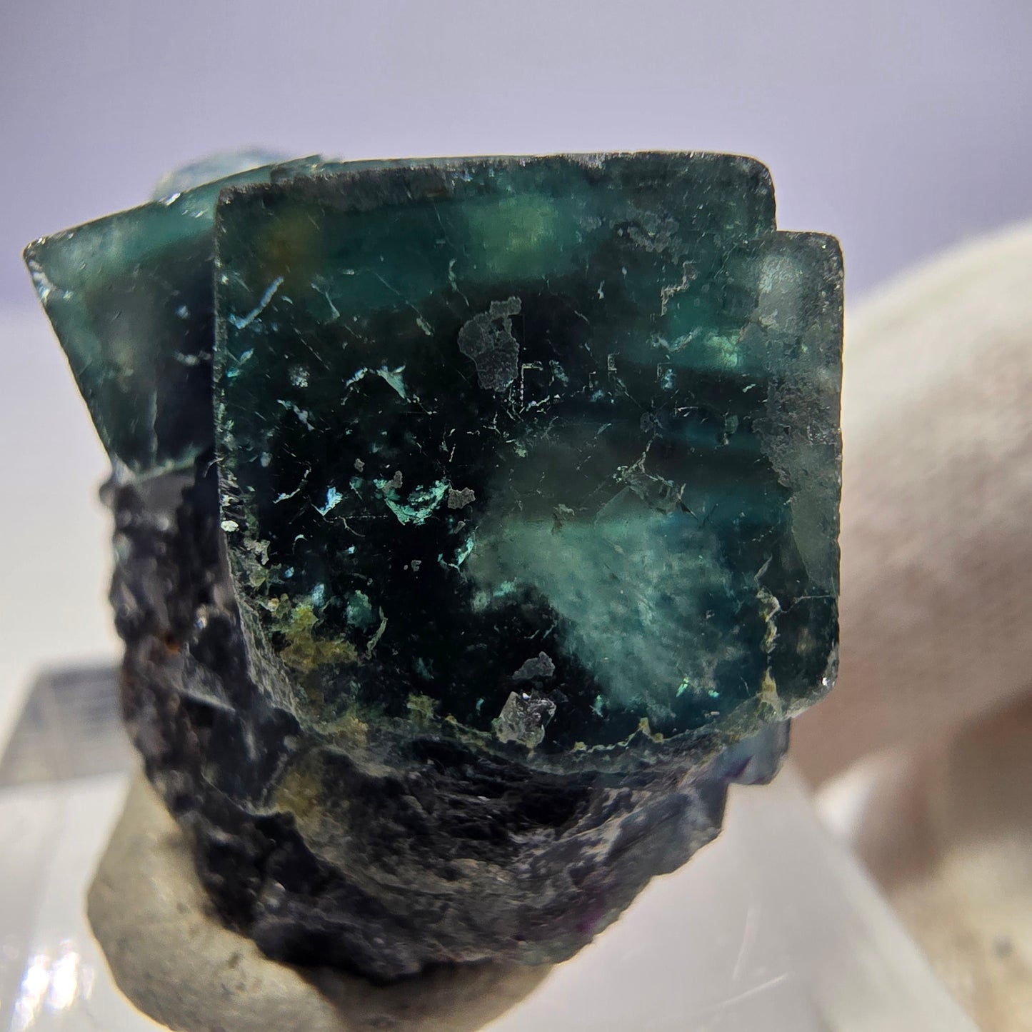Phantom Fluorite Cube Specimen, Zonal - New Find! Okorusu, Namibia 24*20*19mm