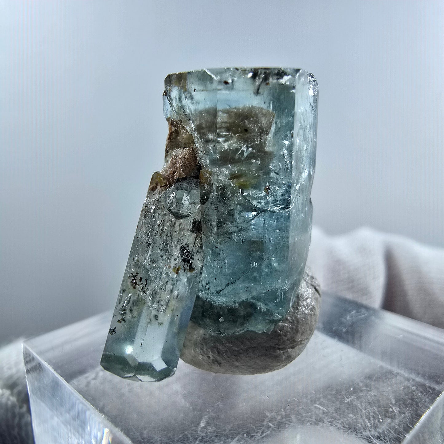 Aigue-marine Setlene, tourmaline Schörl stade Erongo, Namibie 23*12*11mm