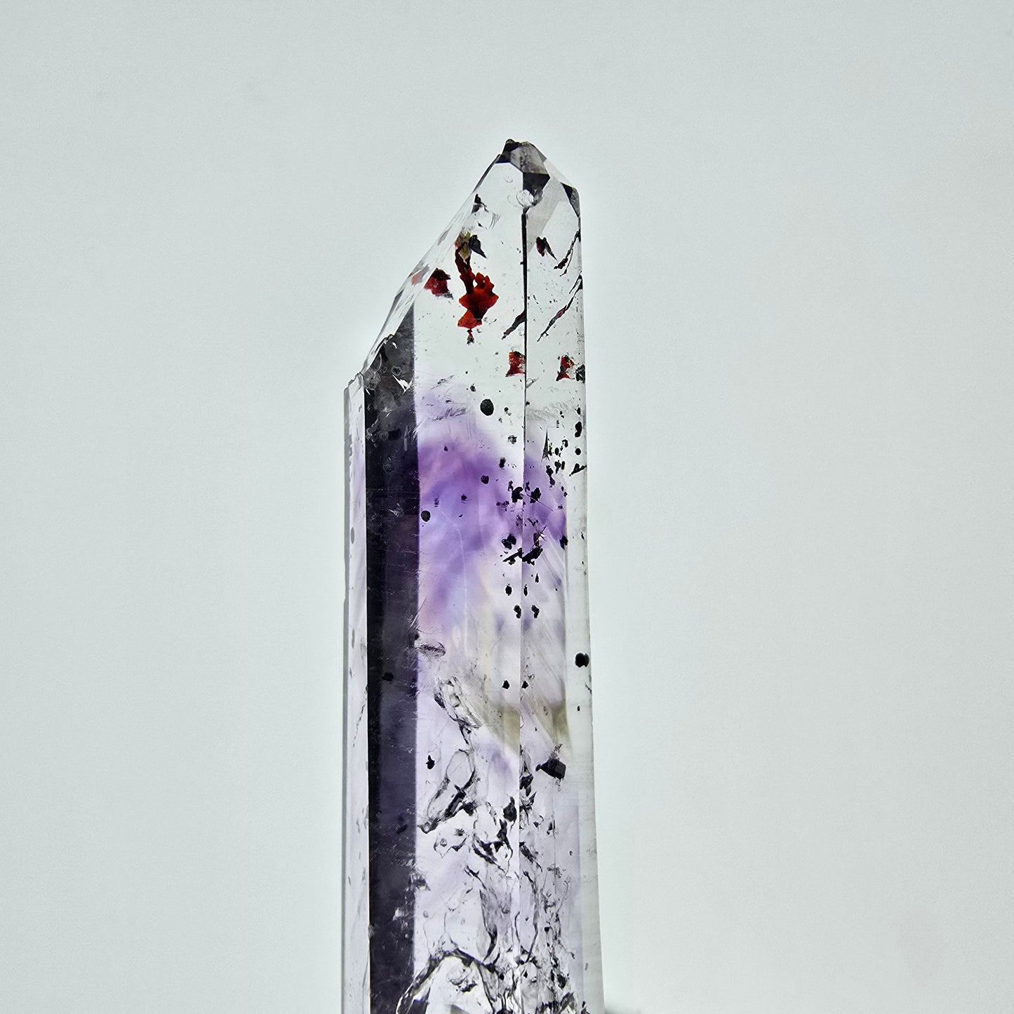 Mine d'améthyste Harlequin Phantom Point Streep, Goboboseb, Namibie, 50 x 11 x 10 mm