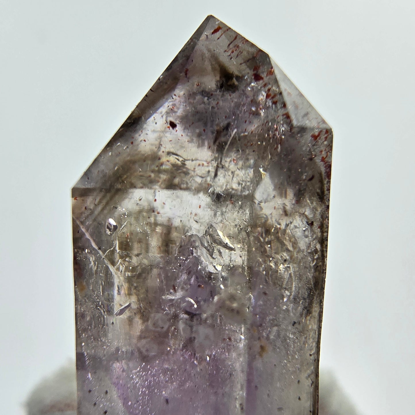 Harlekin Enhydro Amethyst mit Calcit Goboboseb, Namibia 38*20*15mm Sammlung