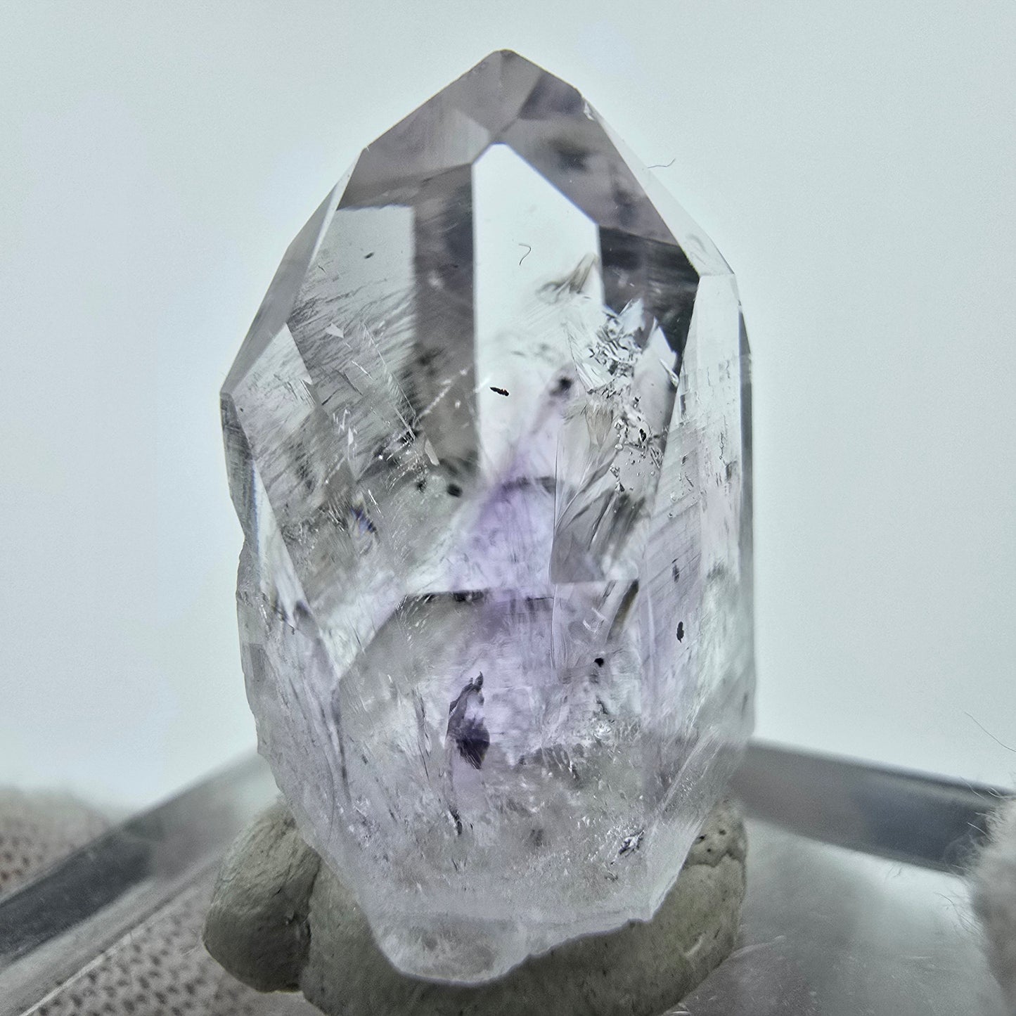 Phantom Amethyst, Analcim Hämatit Quarz Streep Mine Goboboseb Namibia 23*18*10mm