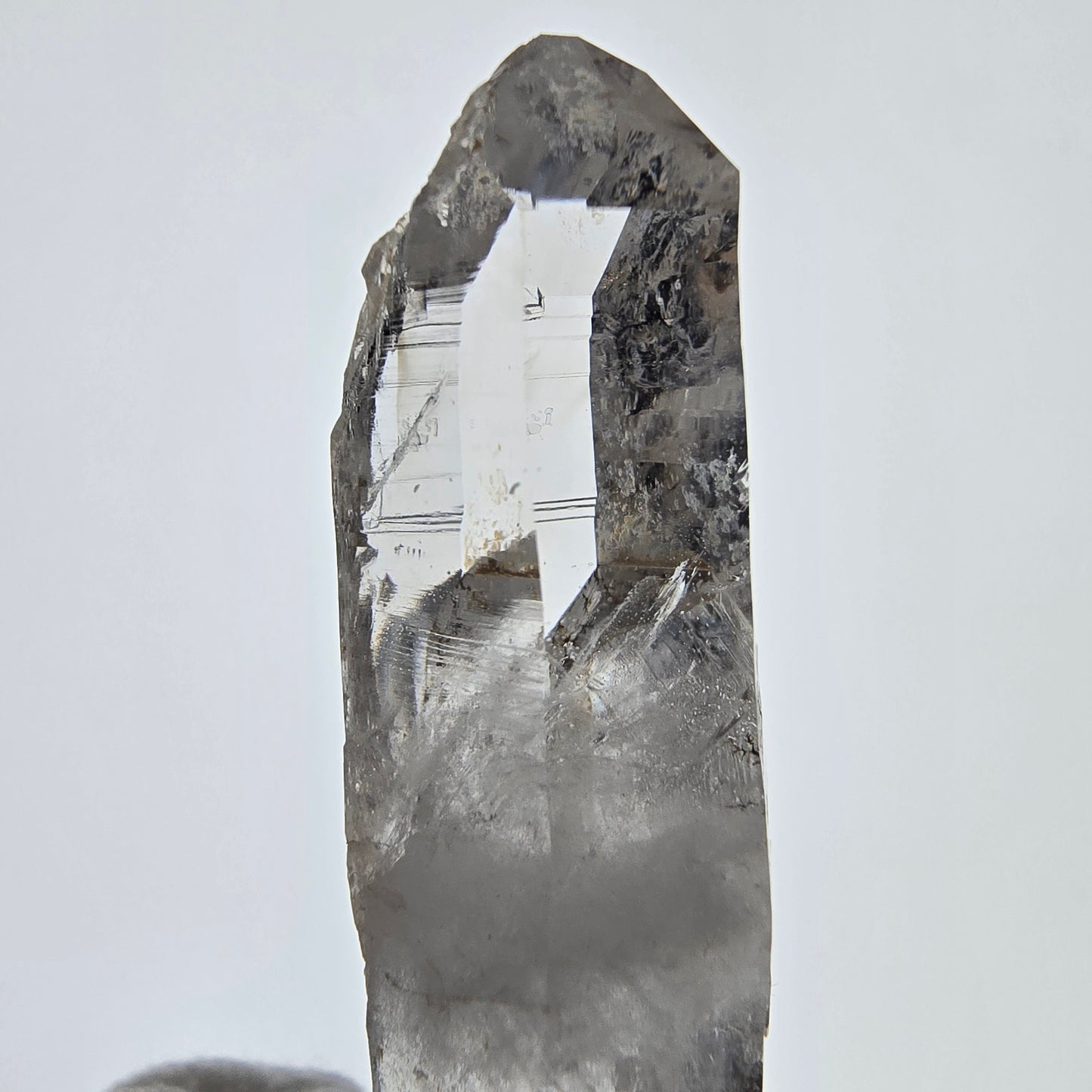 Sceptre DT en quartz fumé squelette Enhydro, 2x Bubble Valentine Pocket, Namibie 58 x 17 x 15 mm