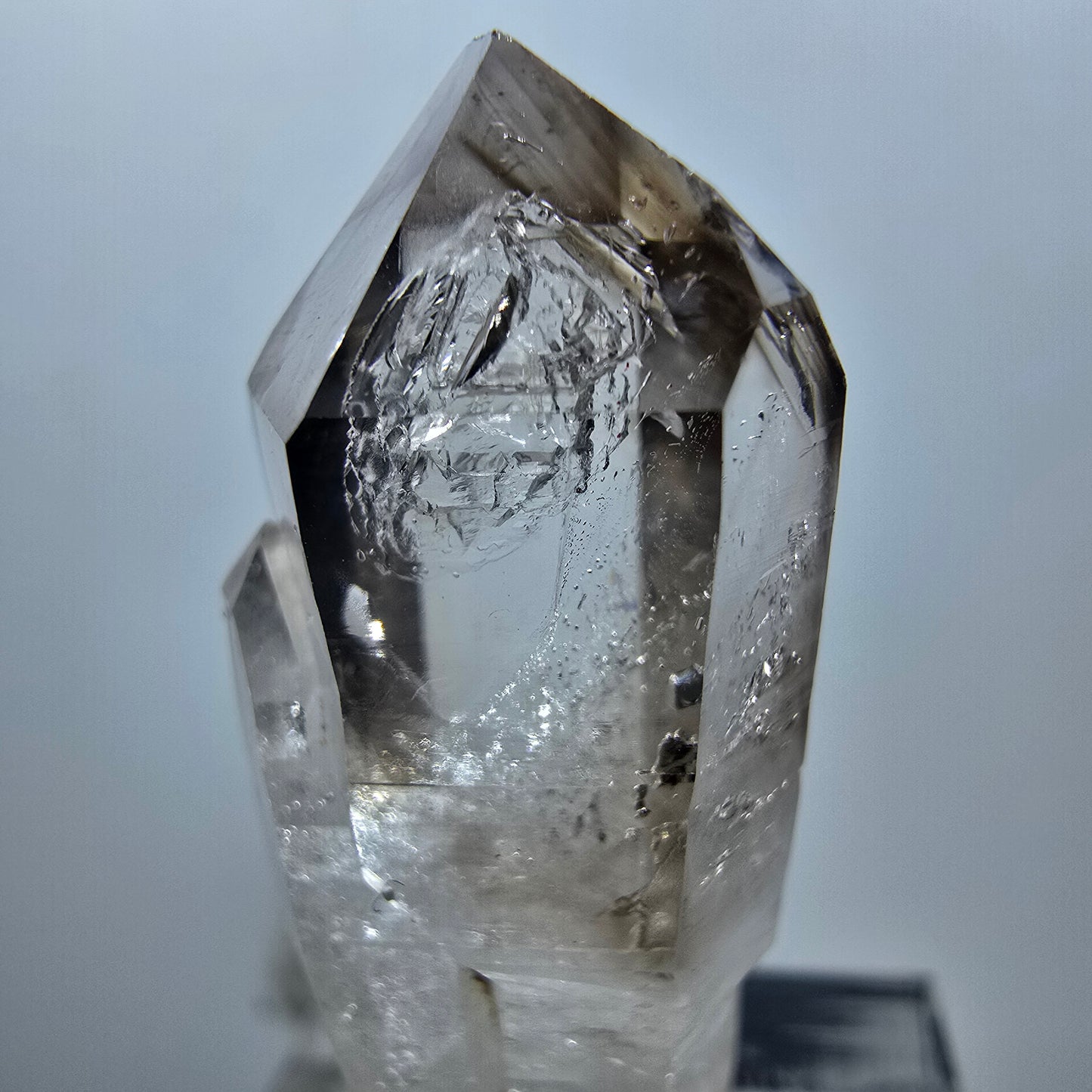 Enhydro Phantom Smoky Quartz Scepter, 2x Bubble Goboboseb, Namibia 39*14*14mm