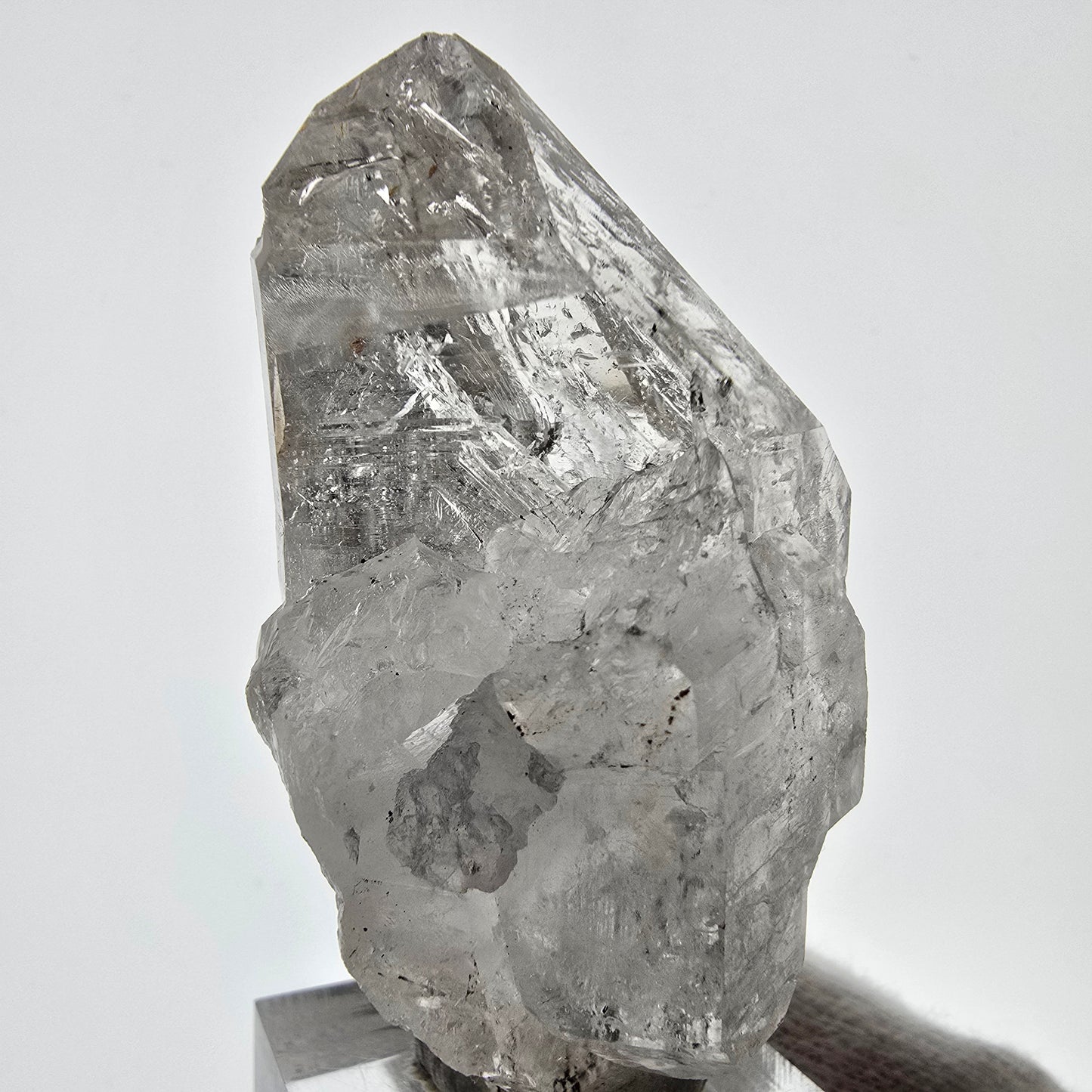 Sceptre DT en quartz fumé squelette Enhydro, 1x pochette Saint-Valentin à bulles, Namibie 60 x 34 x 25 mm