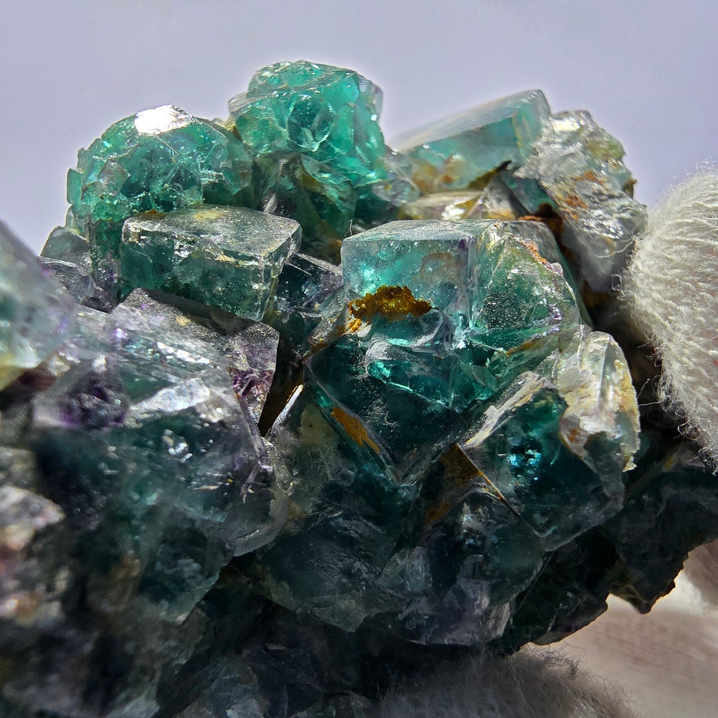 Cube de fluorite fantôme zonal, spécimen de tourmaline Schorl, Erongo, Namibie, 66 x 49 x 33 mm