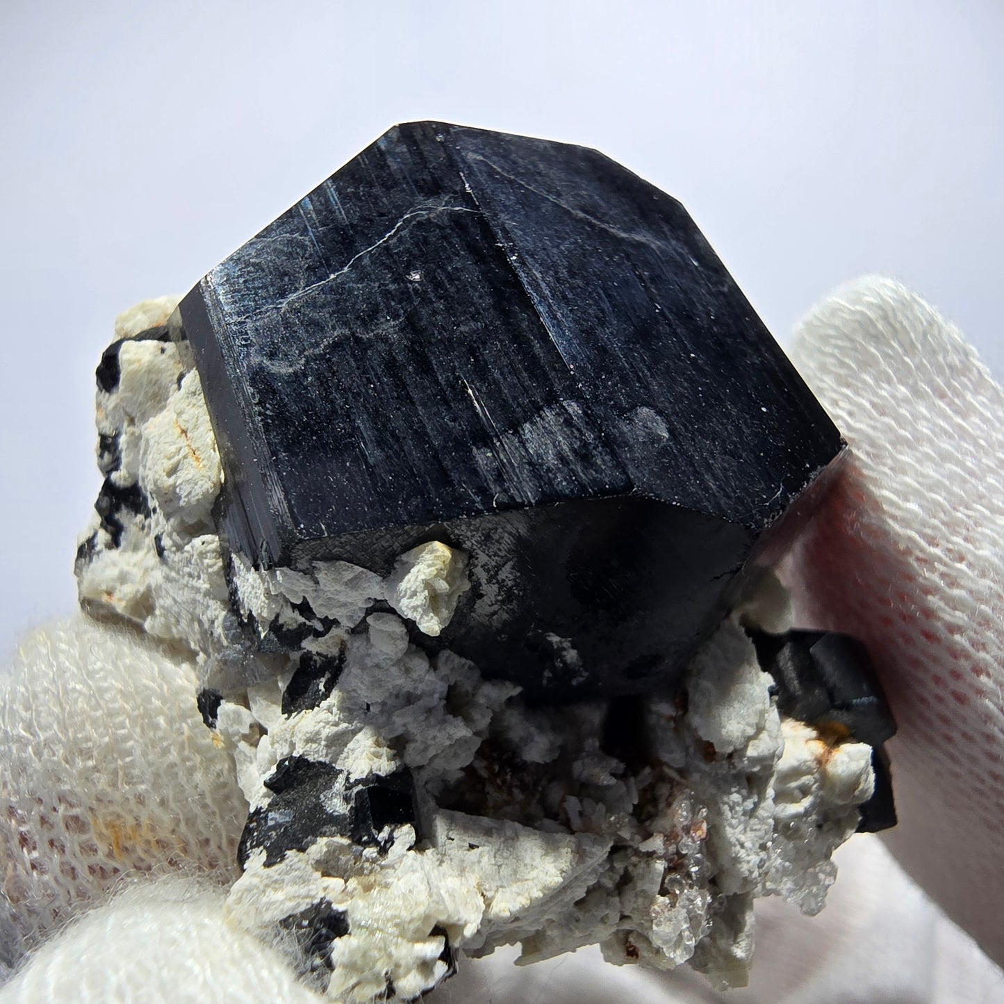 Rare Schorl Tourmaline, Hyalite, Orthoclase Specimen Erongo, Namibia 42*40*27mm