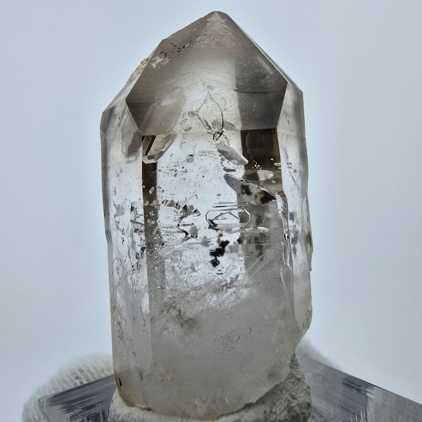 Klarer Phantom Rauchquarz Zepter Kristall Goboboseb, Namibia 42*21*18mm